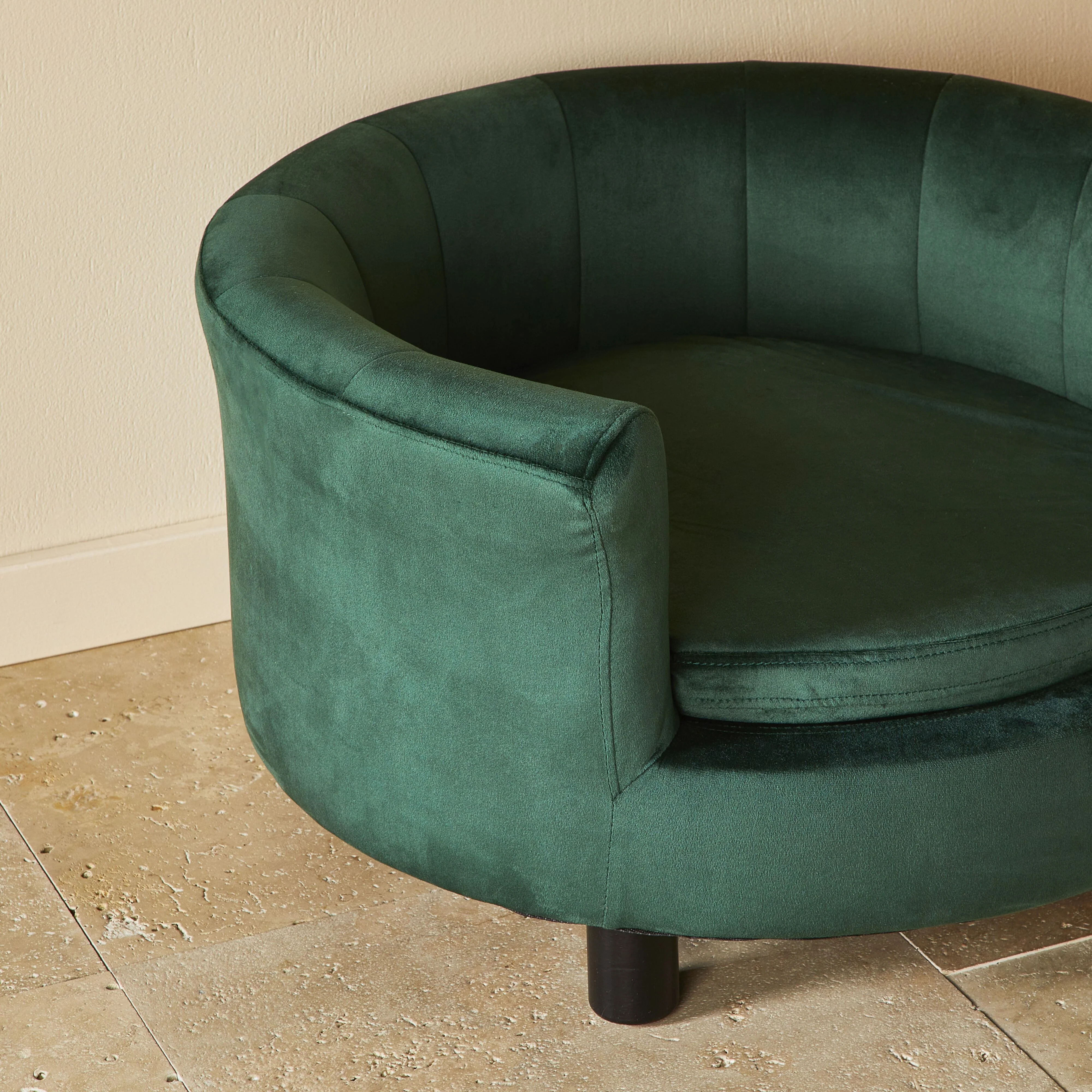 Vivienne Velvet Pet Bed Forest 65x65x36cm - Image 7