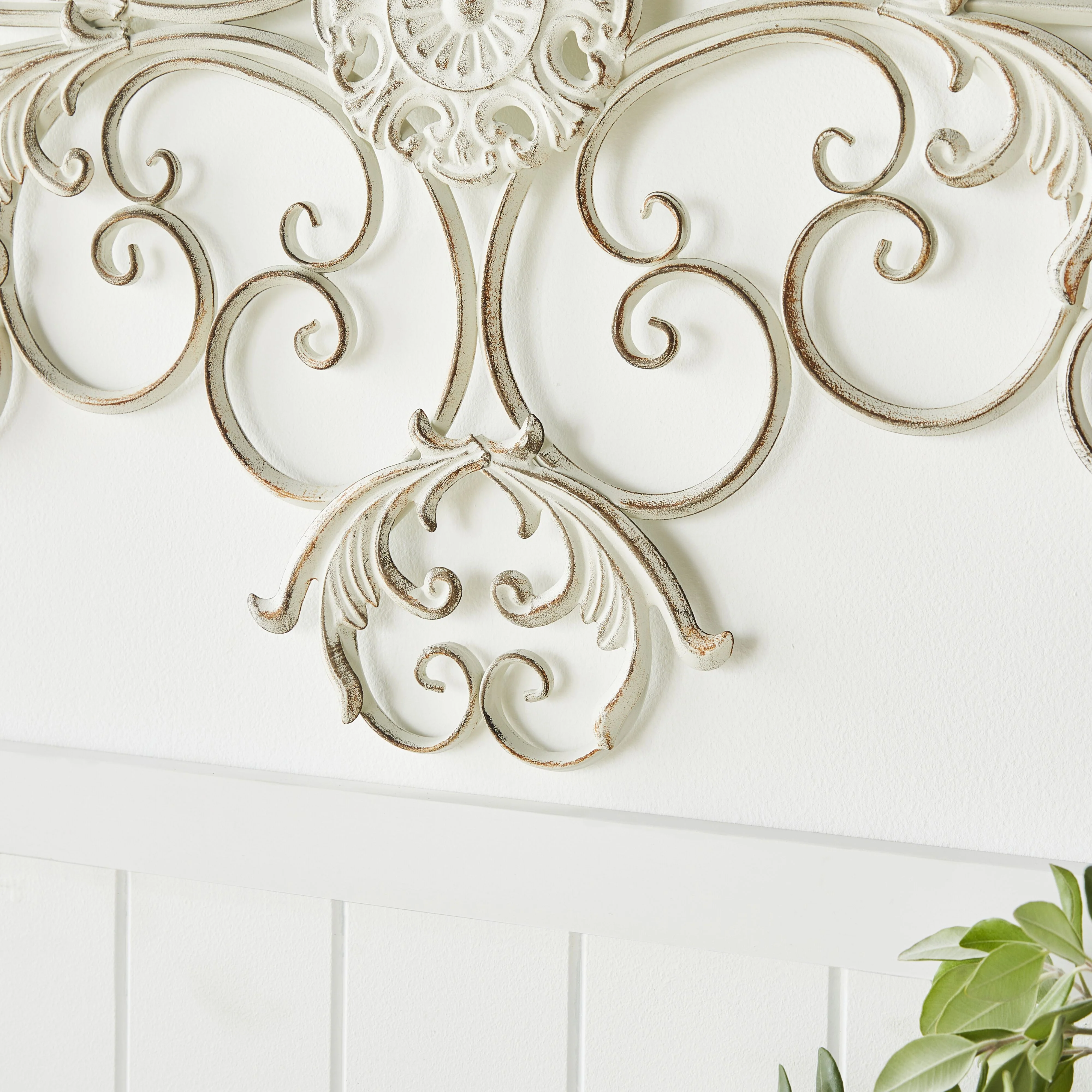 Wall Decor Antique White Swirl 136x55cm - Image 4