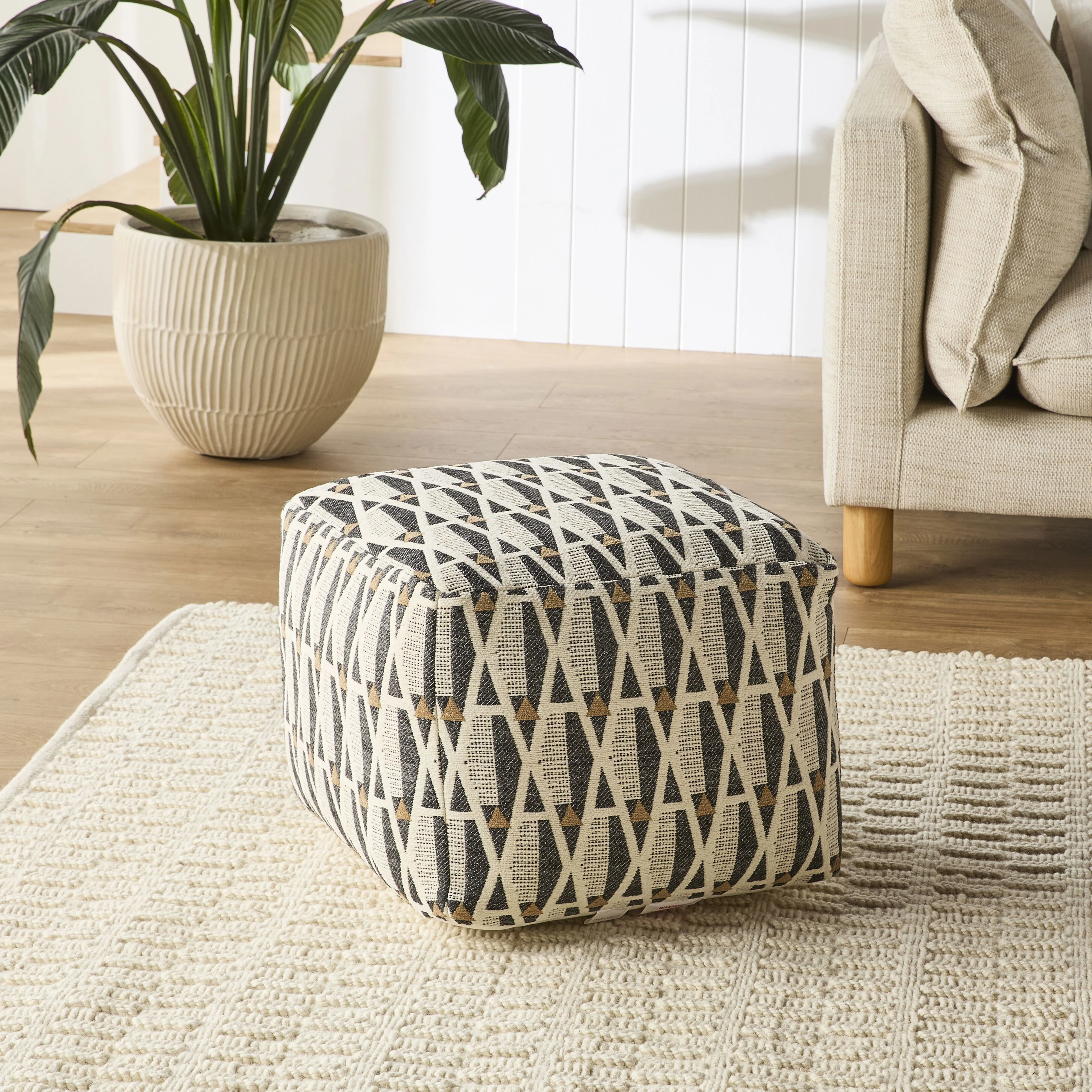 Waterloo Geo Square Pouf - Image 4