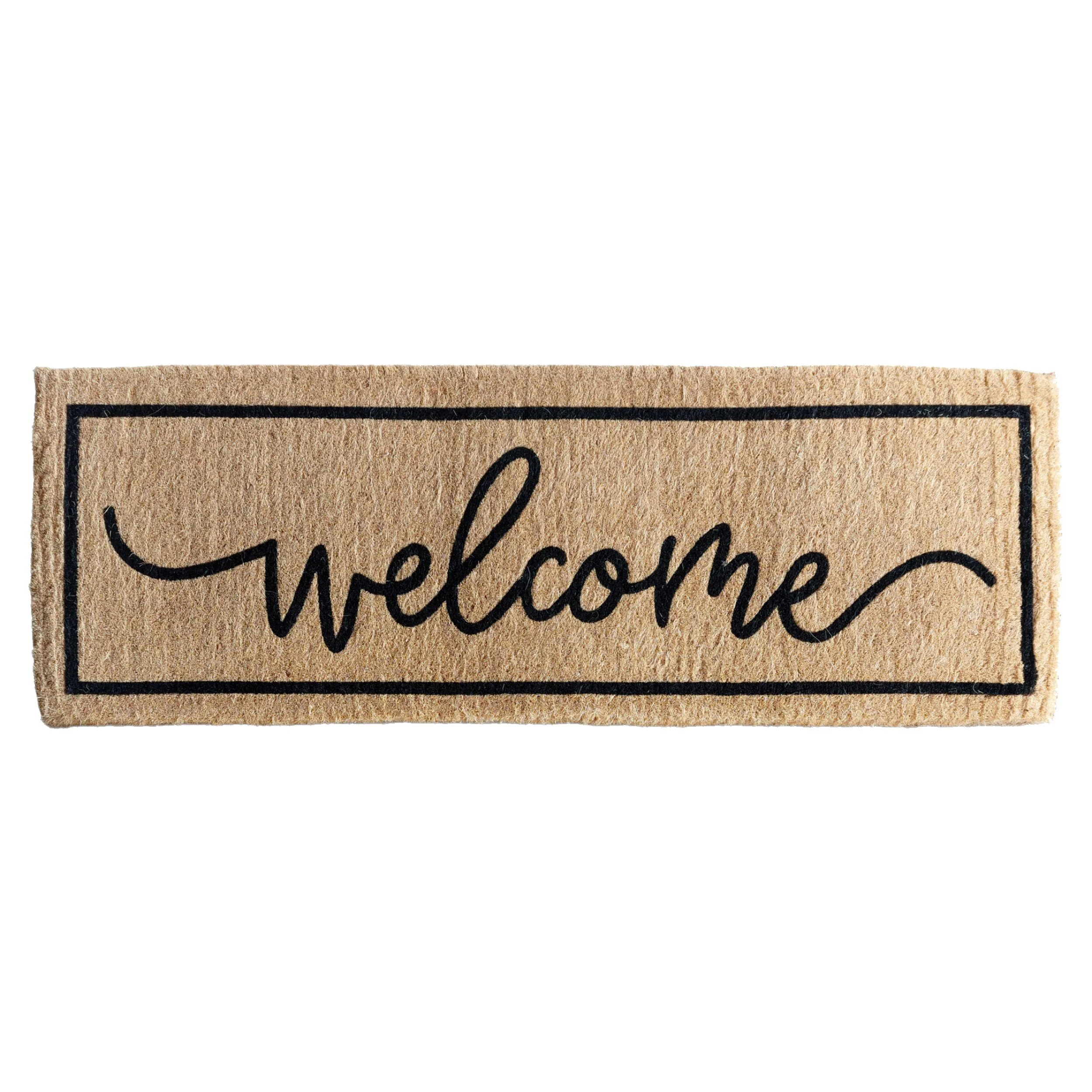 Welcome Long Coir Doormat 120x40cm