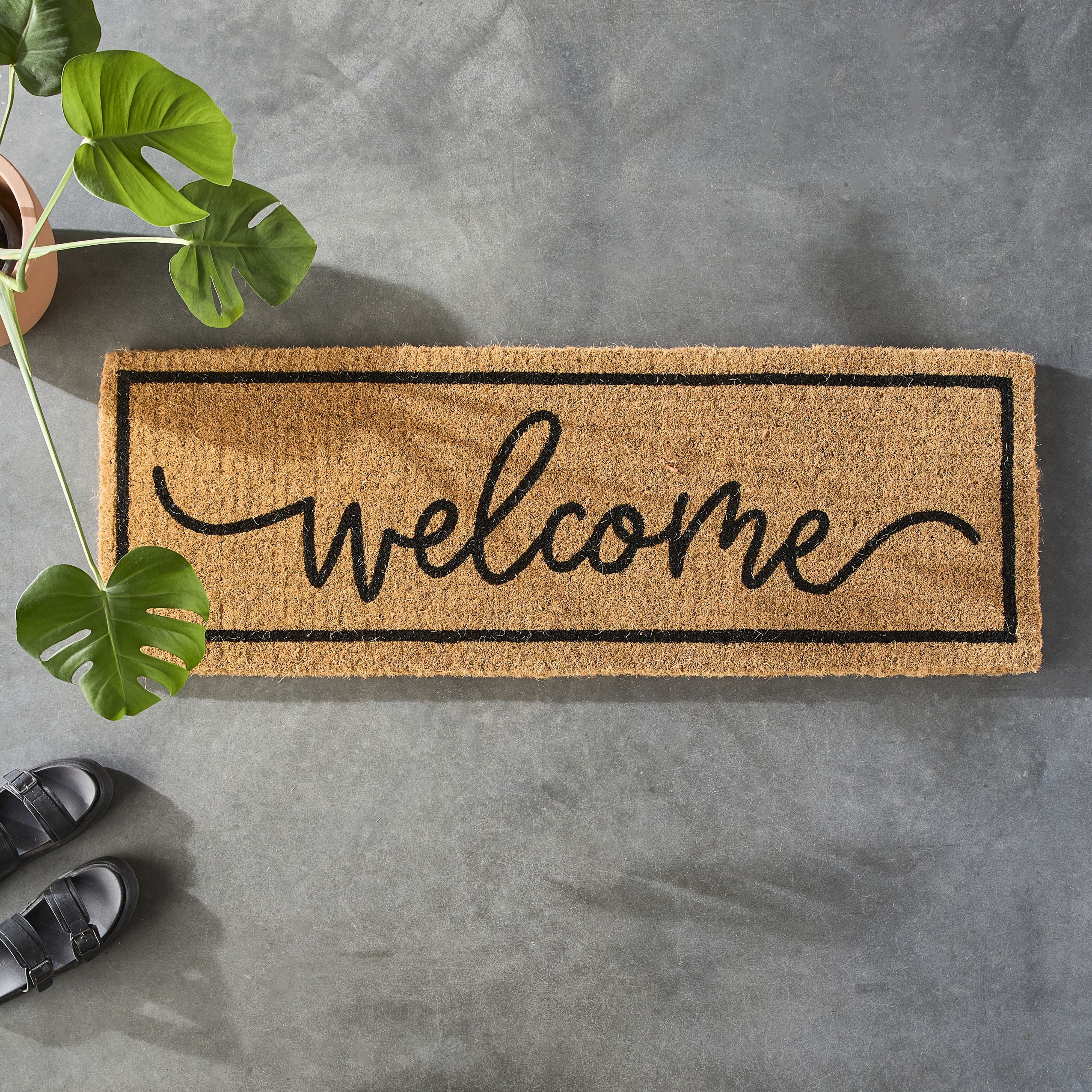 Welcome Long Coir Doormat 120x40cm - Image 3