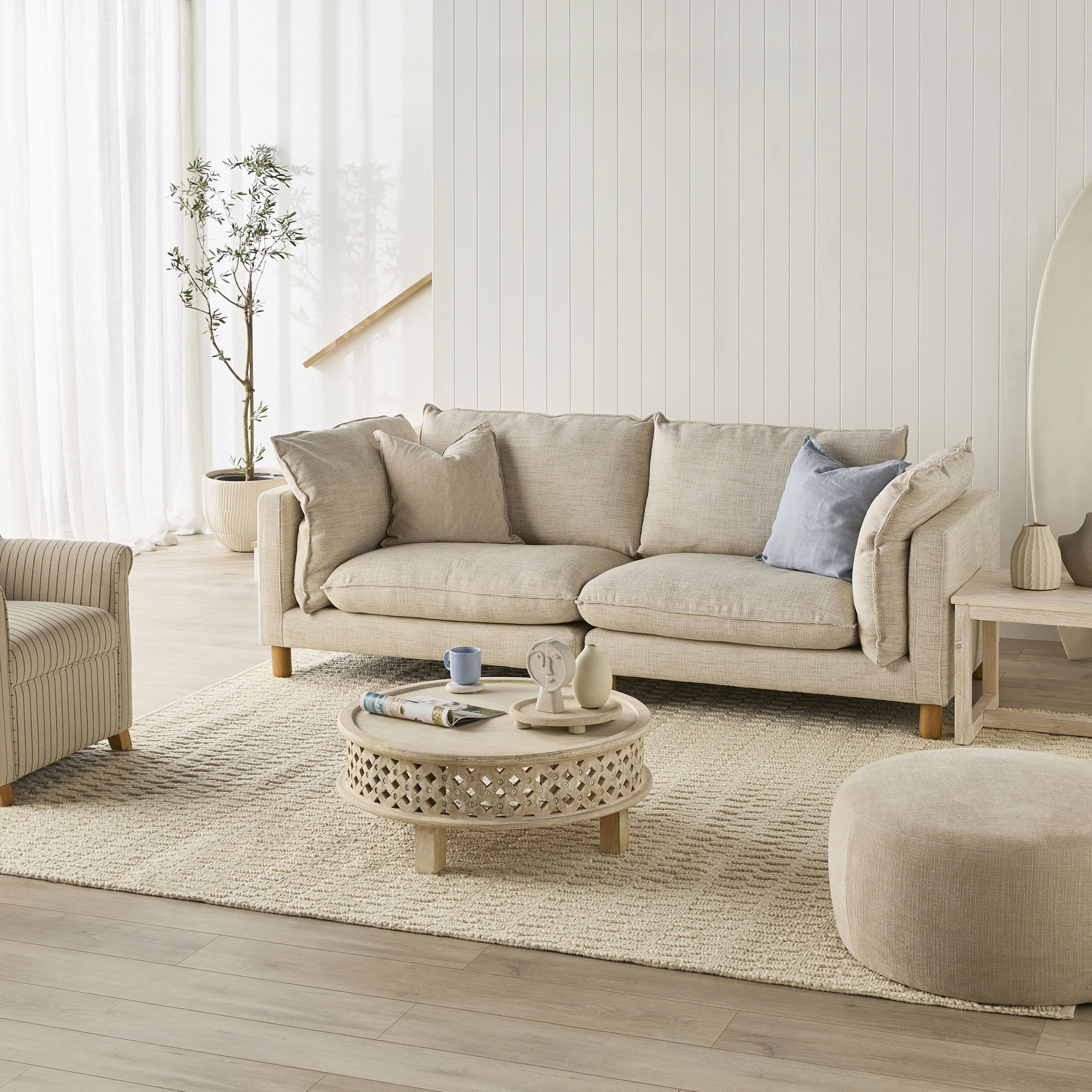 Whitehaven 3 Seater Modular Sofa Eden Natural - Image 8
