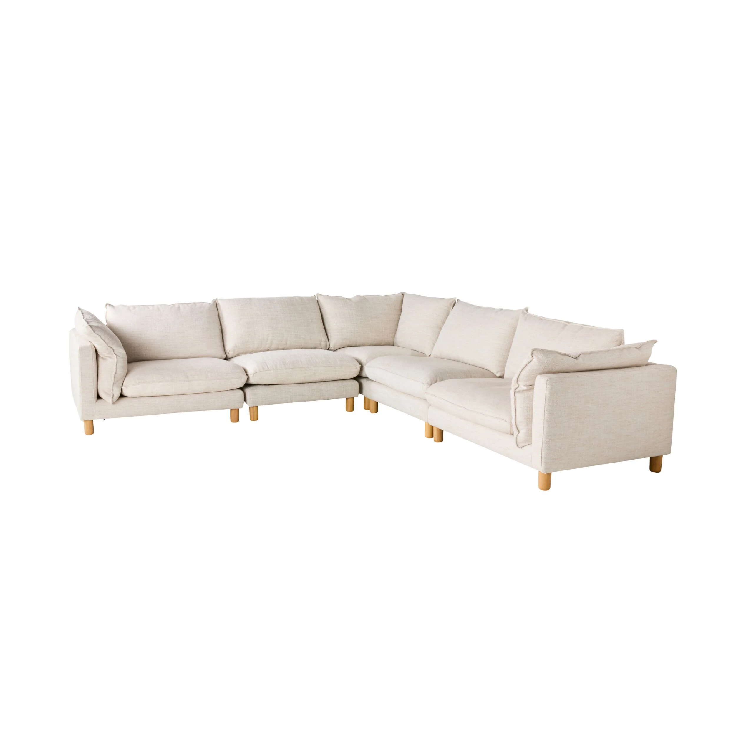 Whitehaven 5 Piece Modular Corner Sofa Eden Natural - Image 2