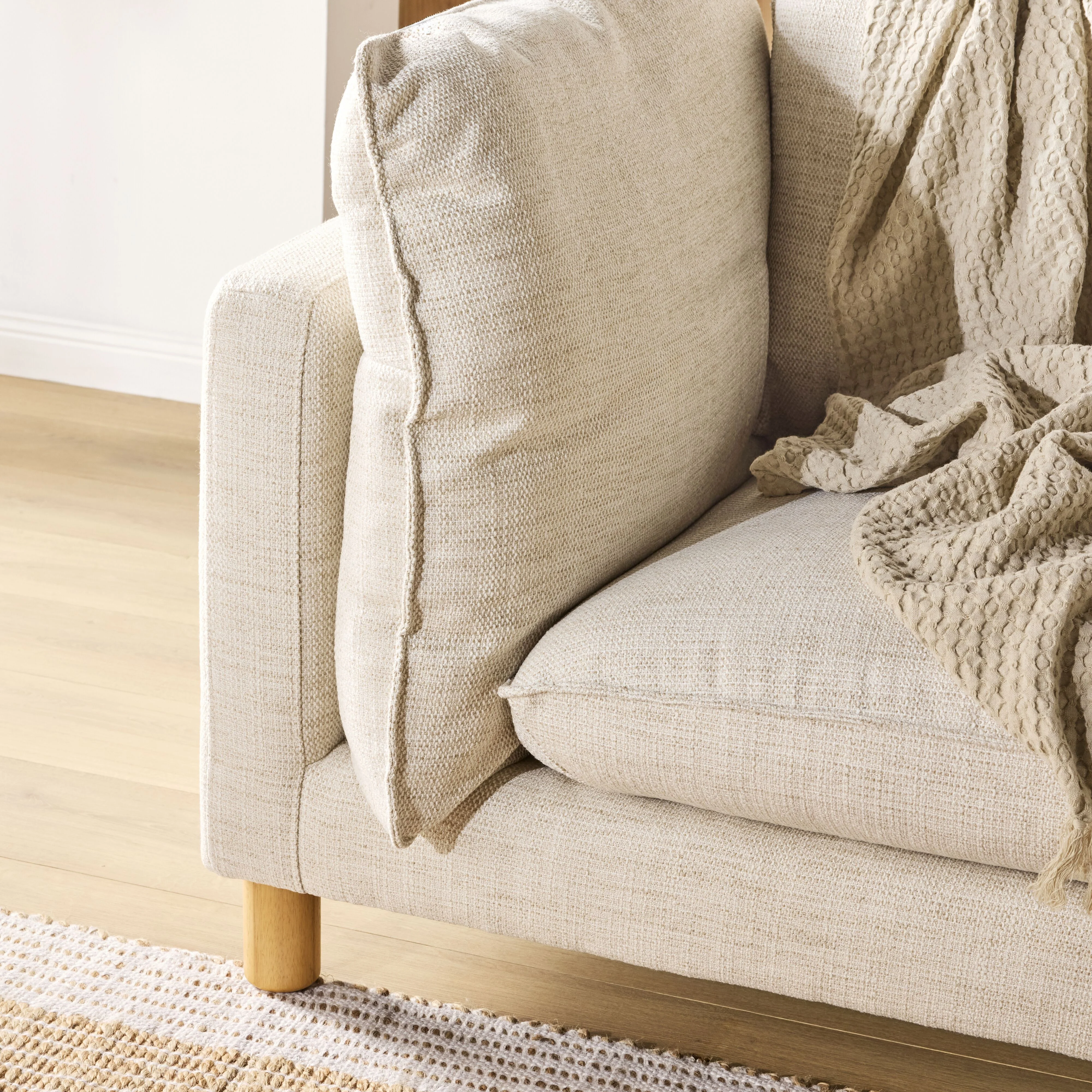 Whitehaven 5 Piece Modular Corner Sofa Eden Natural - Image 9