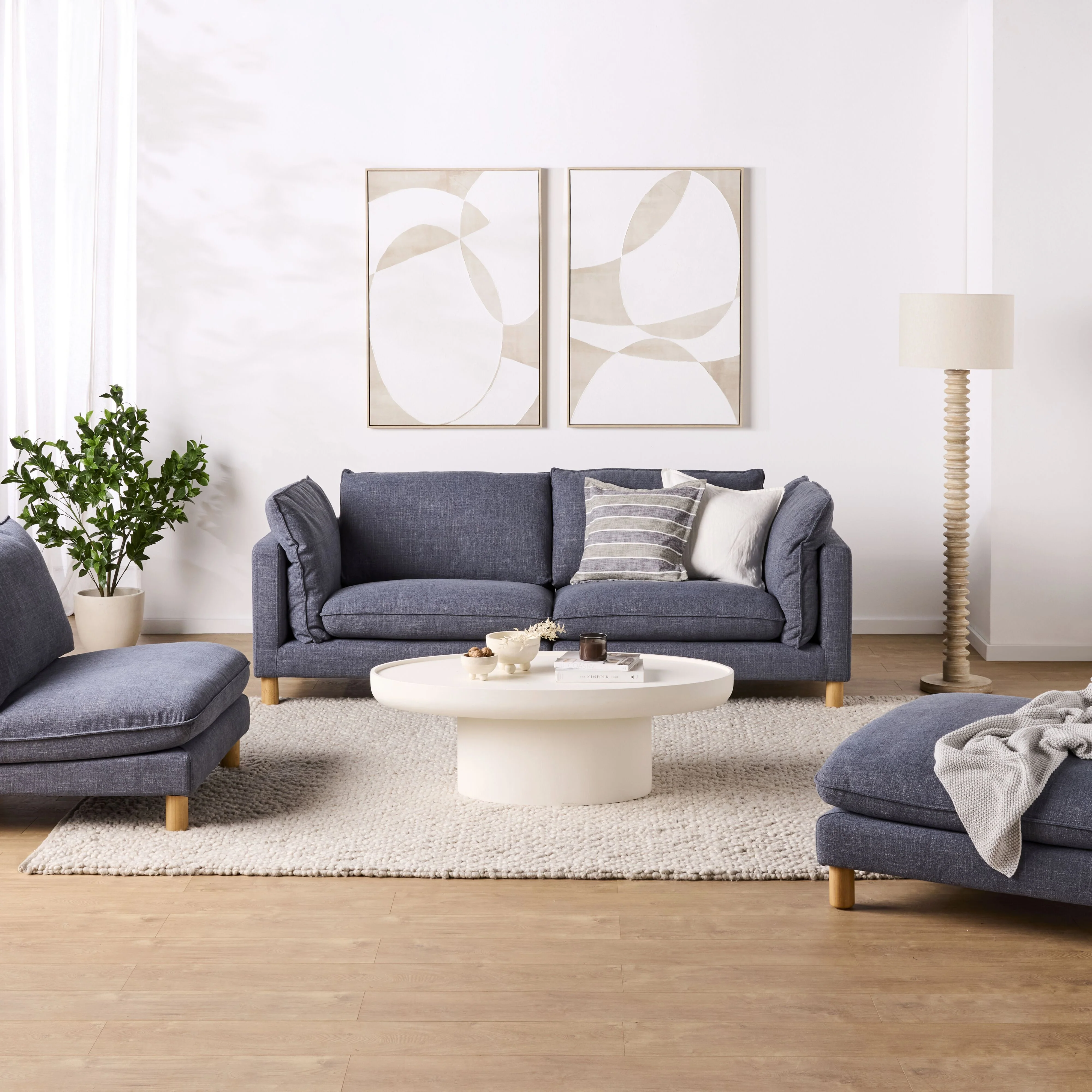 Whitehaven Armless Modular Chair Atlantic Blue - Image 9