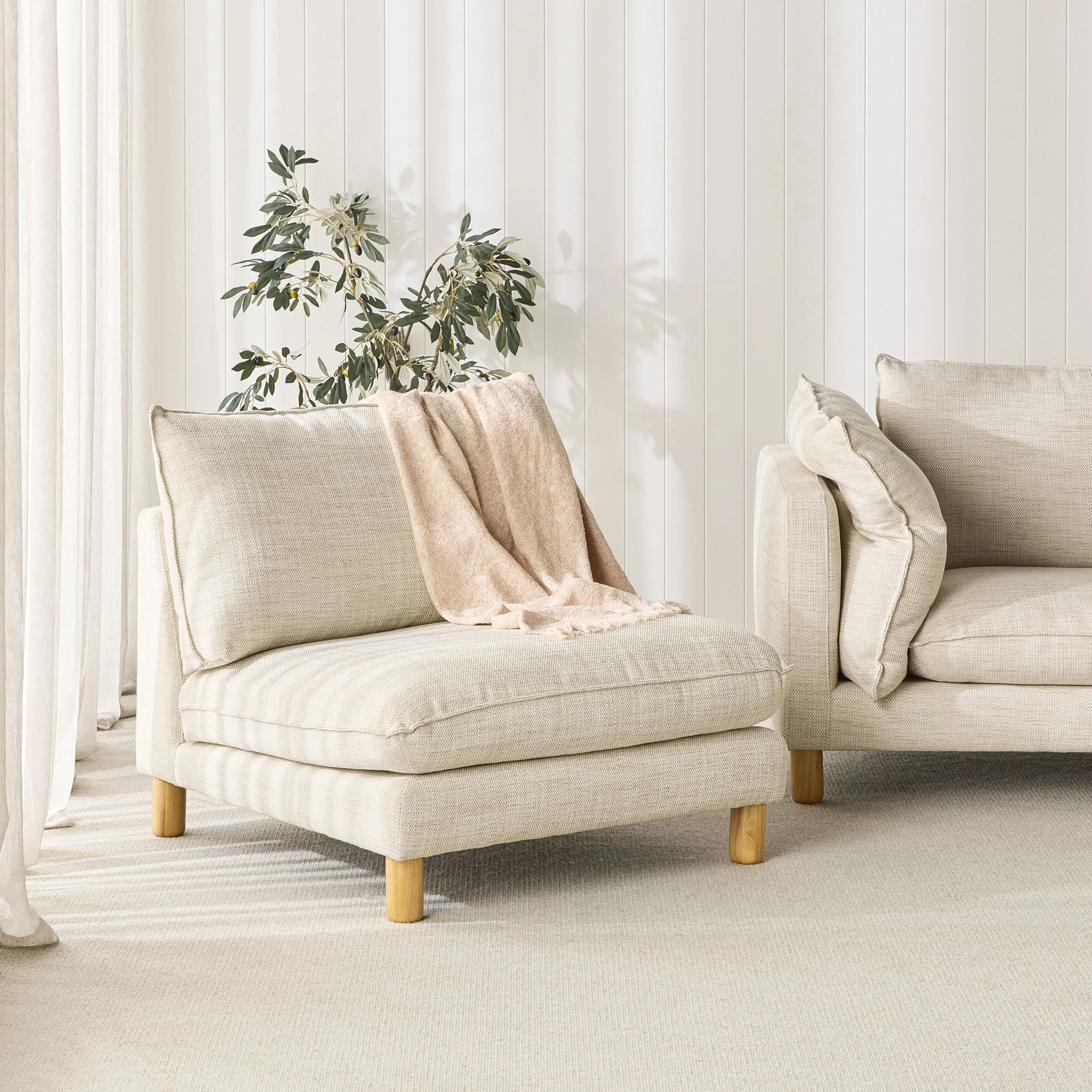 Whitehaven Armless Modular Chair Eden Natural - Image 7