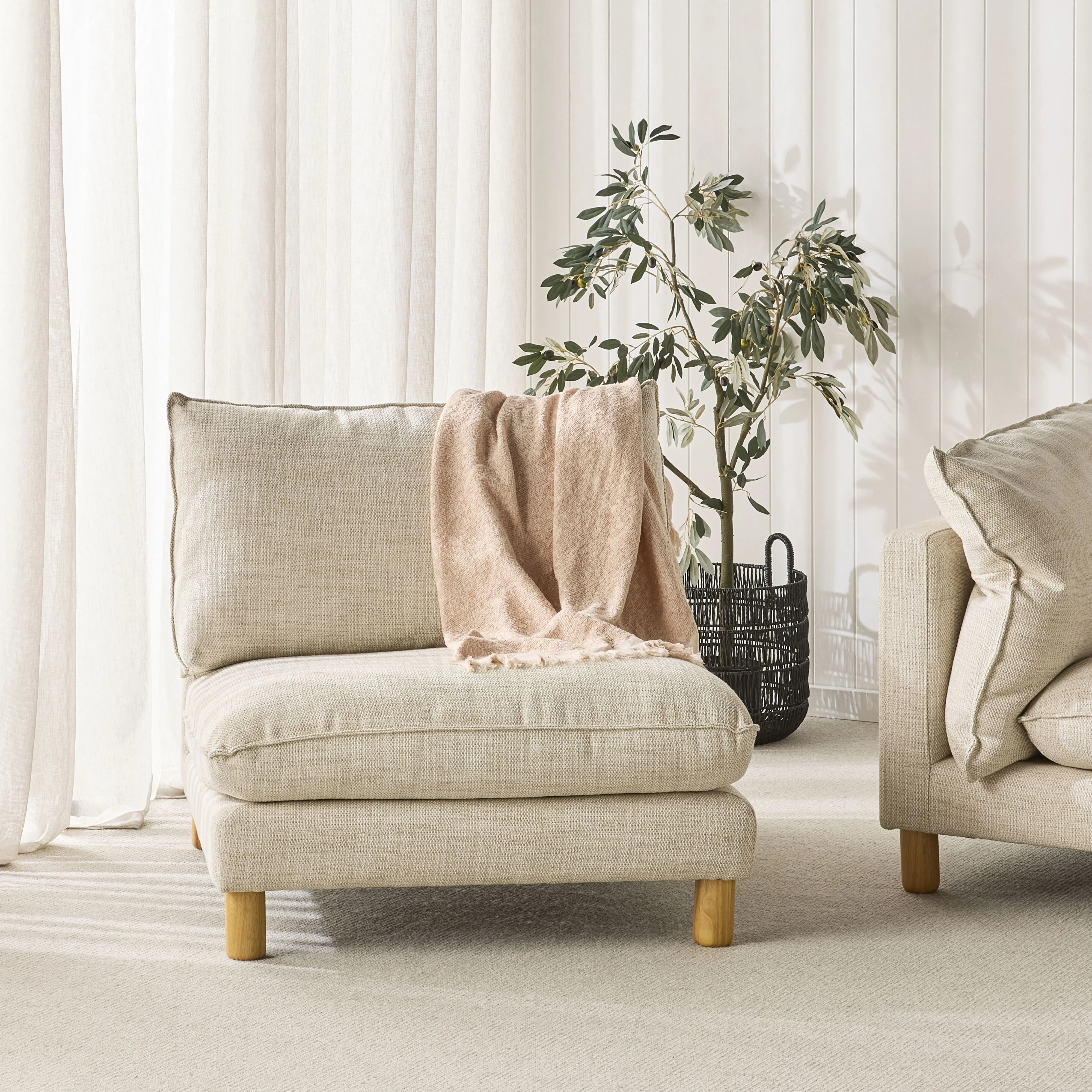 Whitehaven Armless Modular Chair Eden Natural - Image 8