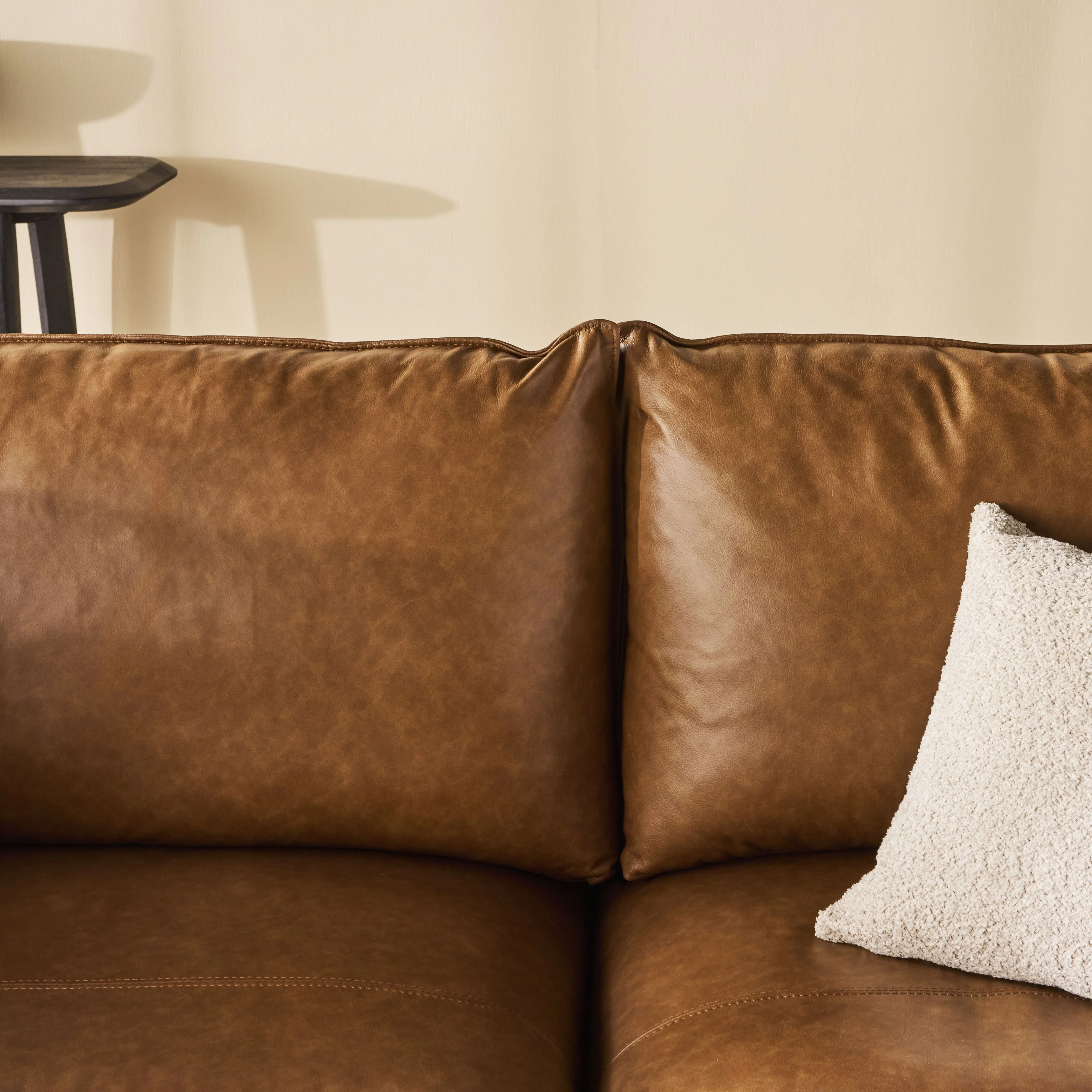 Whitehaven Leather 3 Seater Sofa Vintage Saddle - Image 10