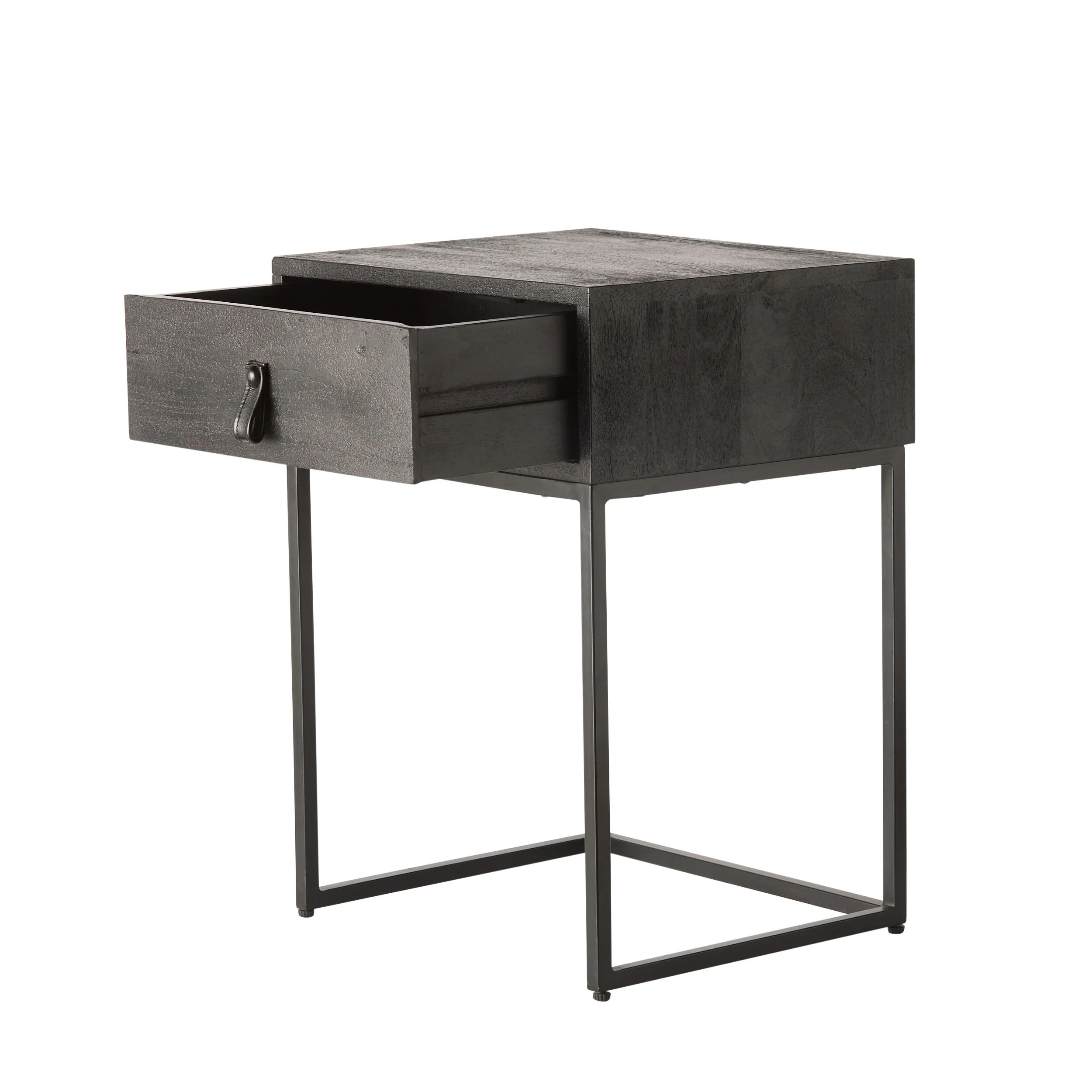 Willa 1 Drawer Bedside Table Black - Image 3
