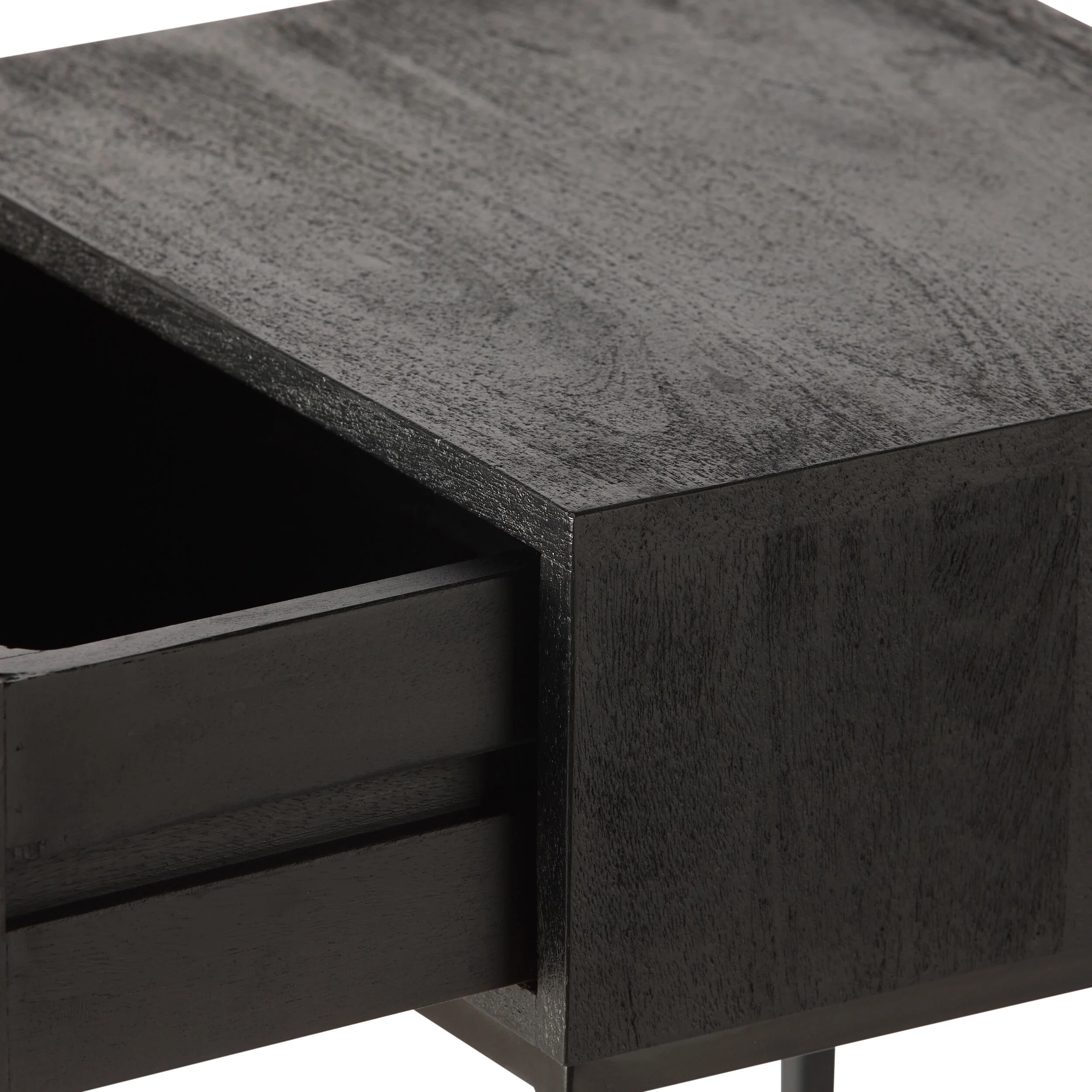 Willa 1 Drawer Bedside Table Black - Image 5