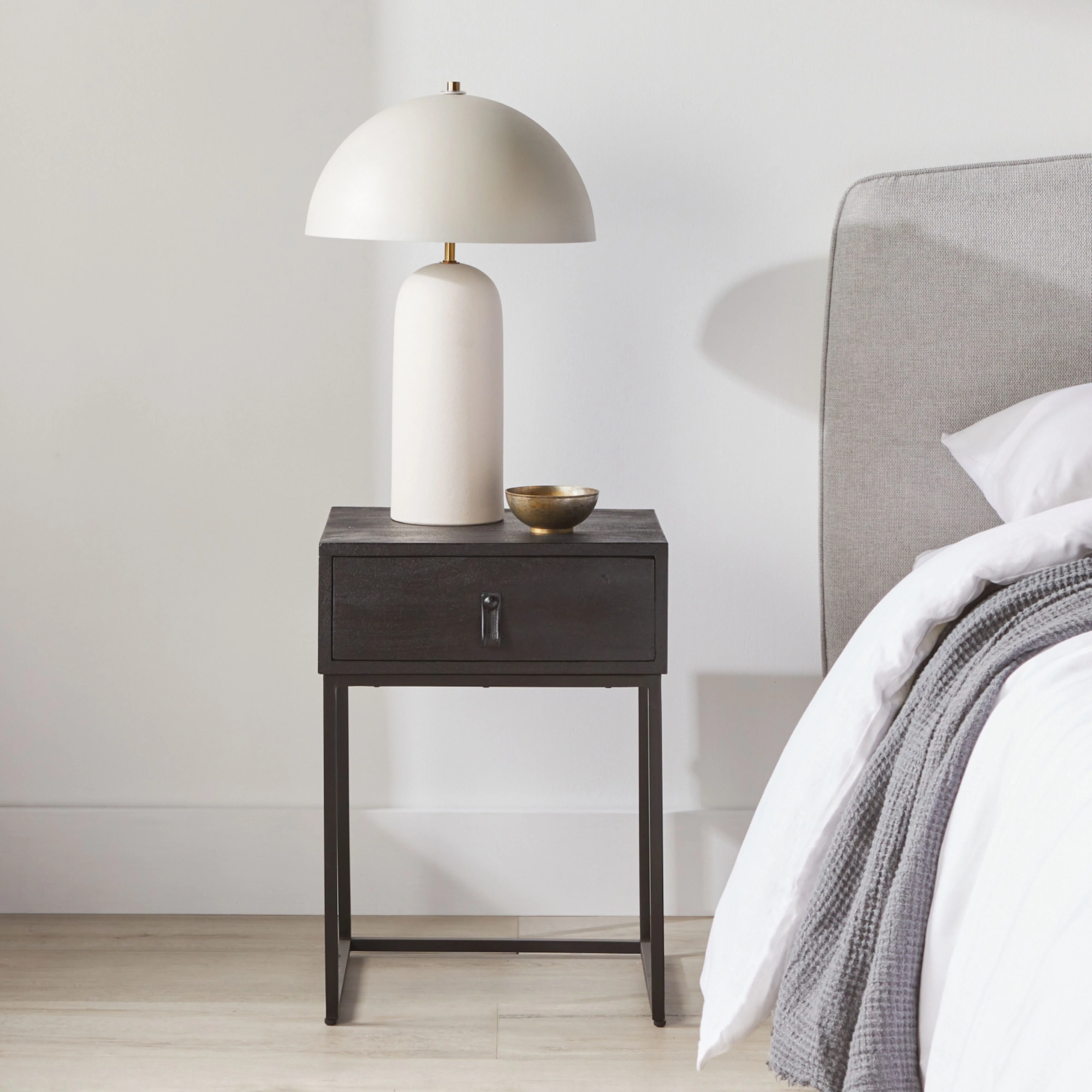 Willa 1 Drawer Bedside Table Black - Image 6