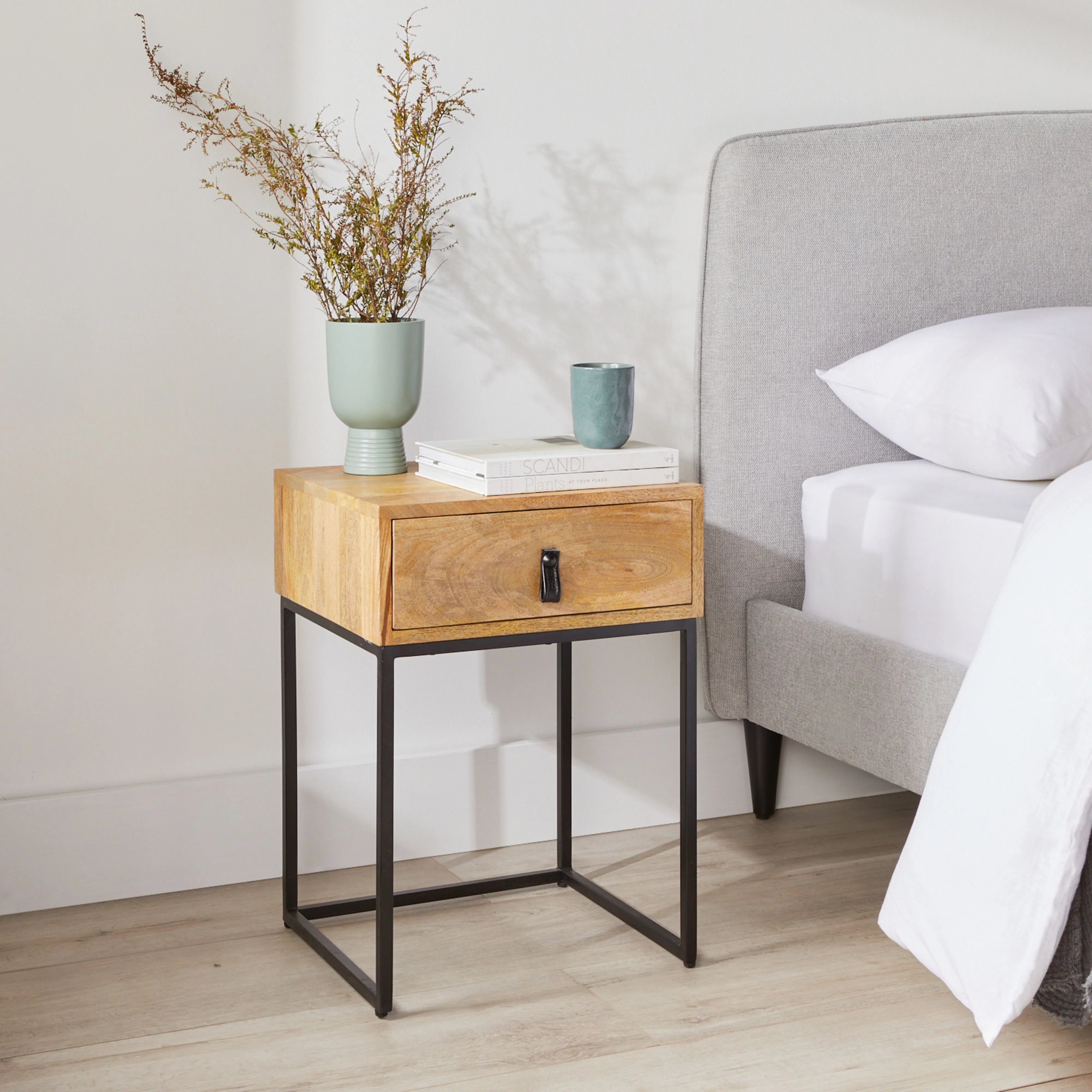 Willa 1 Drawer Bedside Table Natural - Image 9