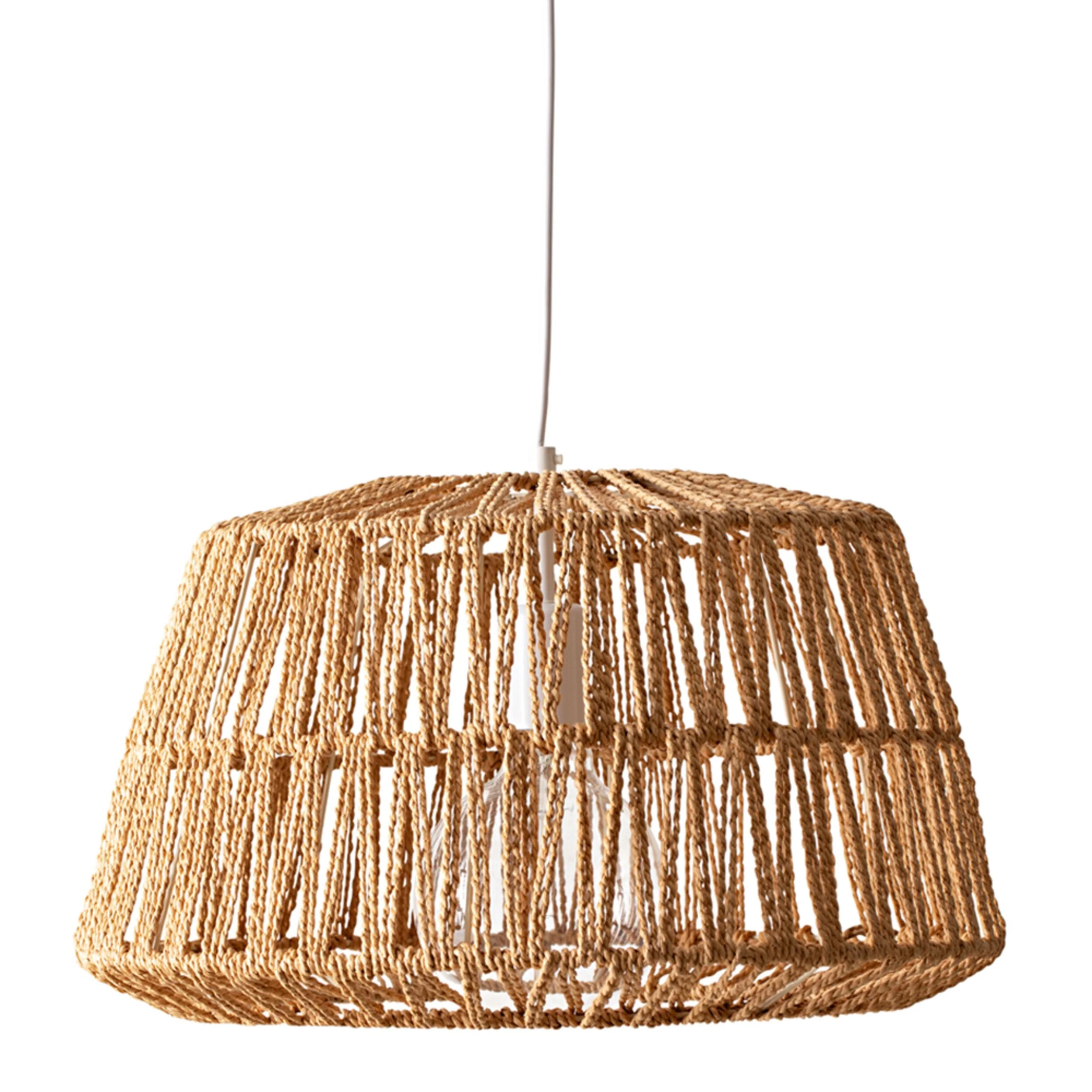 Woven Jute Bell Natural Pendant 25cm - Image 3