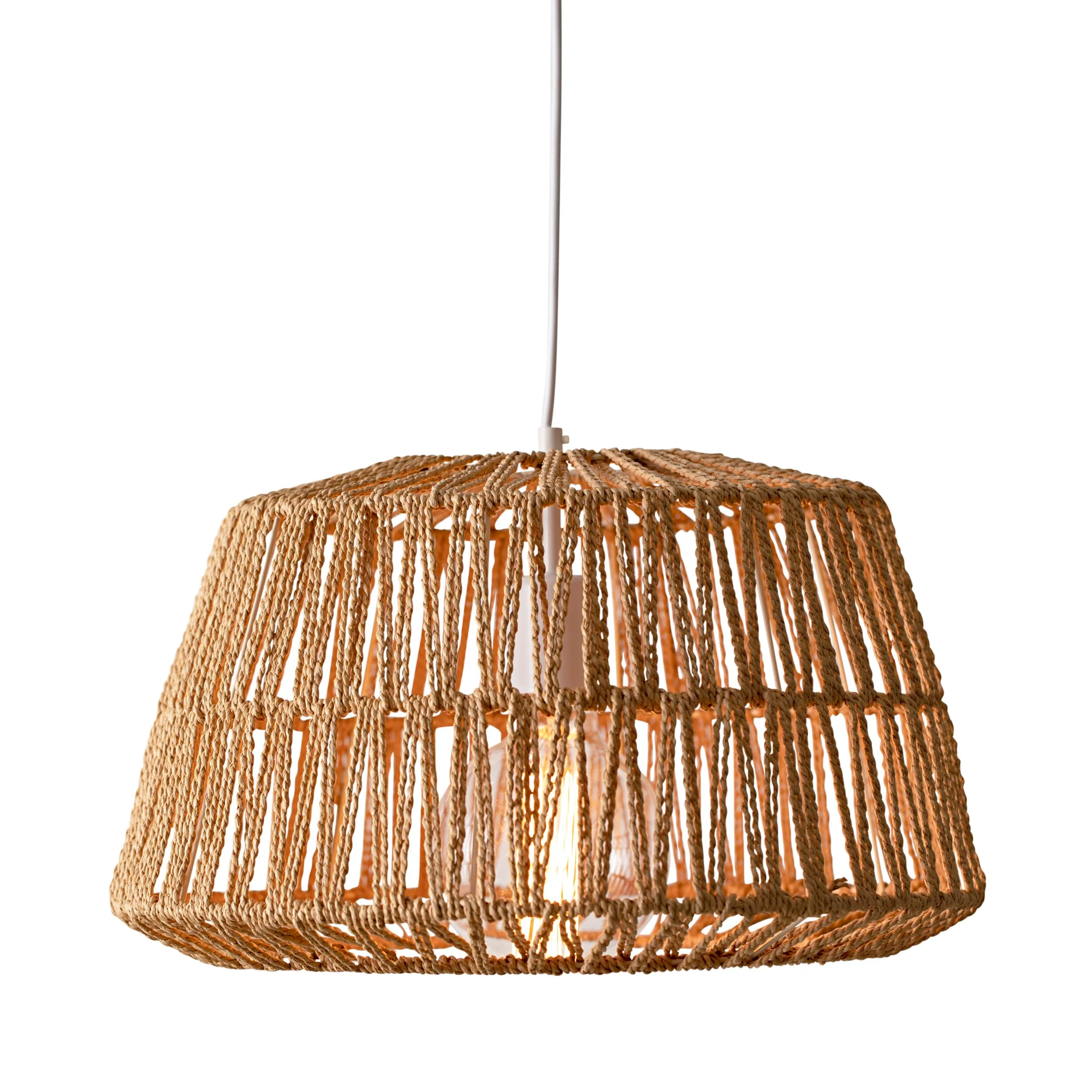 Woven Jute Bell Natural Pendant 25cm - Image 4
