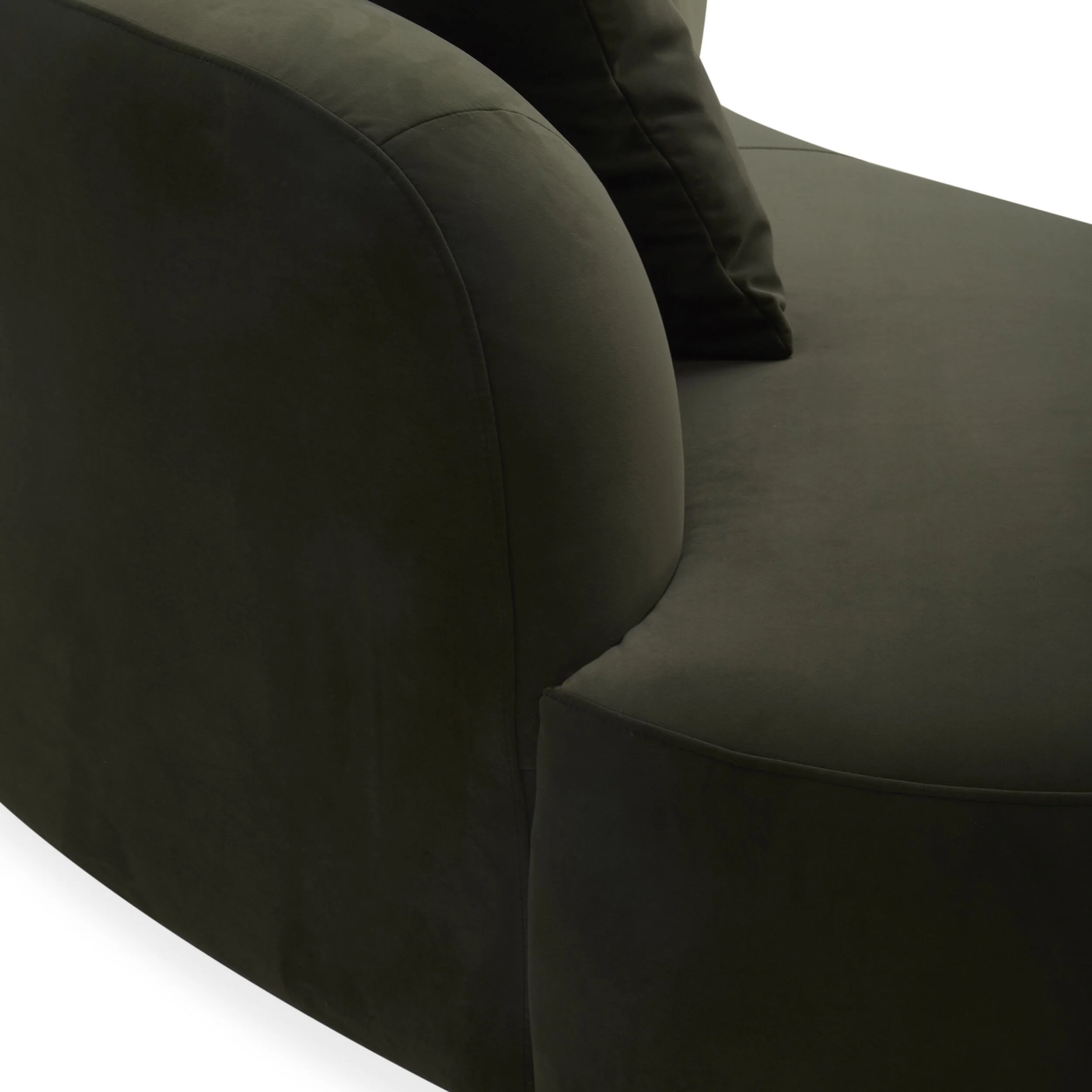 Wylder 4 Seater Curved Sofa Velvet Eucalyptus - Image 11
