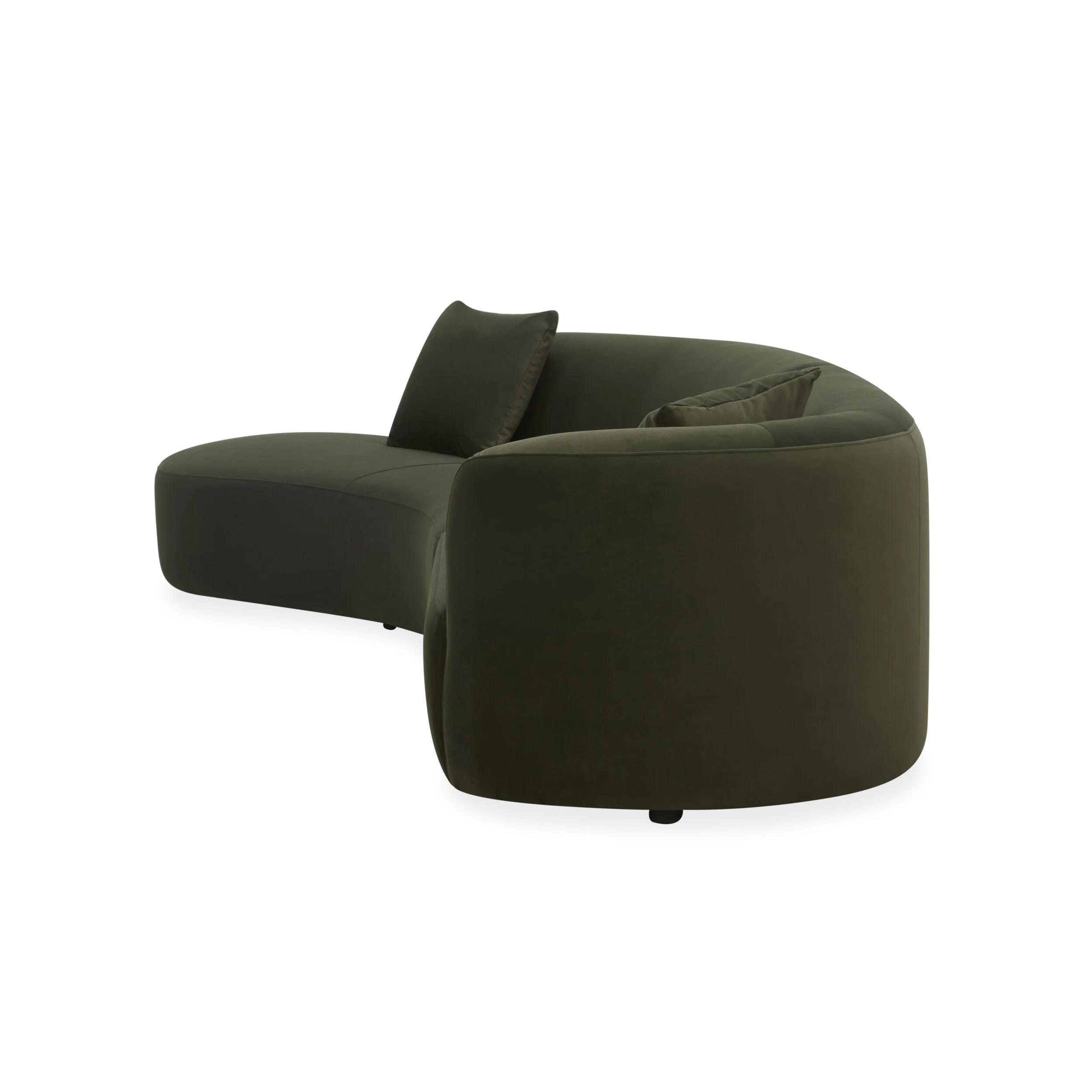 Wylder 4 Seater Curved Sofa Velvet Eucalyptus - Image 12