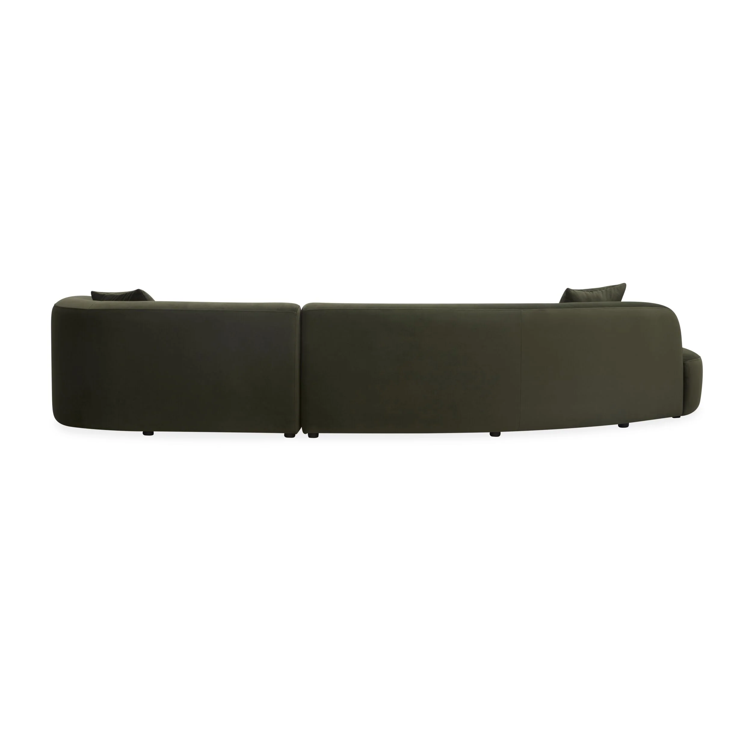Wylder 4 Seater Curved Sofa Velvet Eucalyptus - Image 13