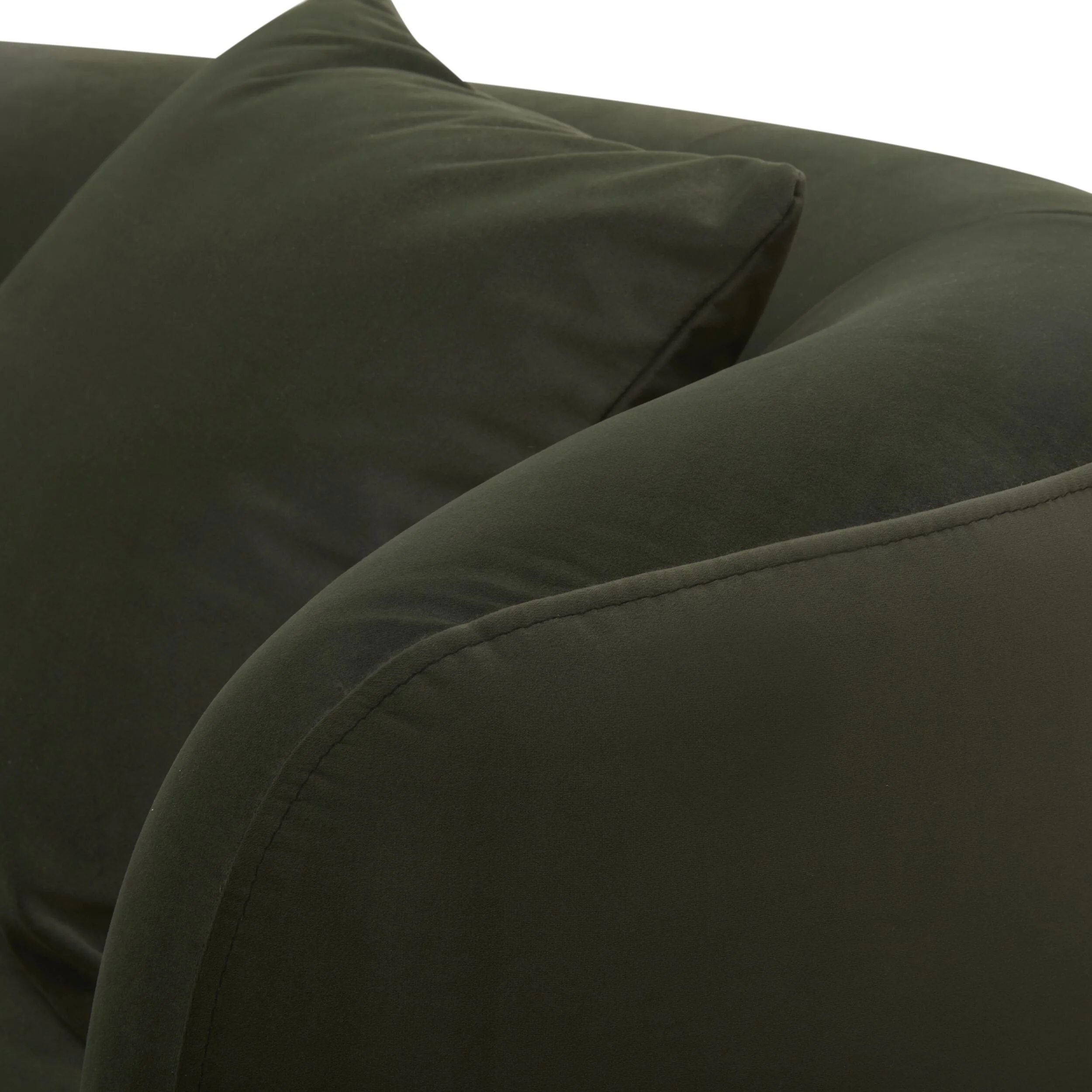 Wylder 4 Seater Curved Sofa Velvet Eucalyptus - Image 7