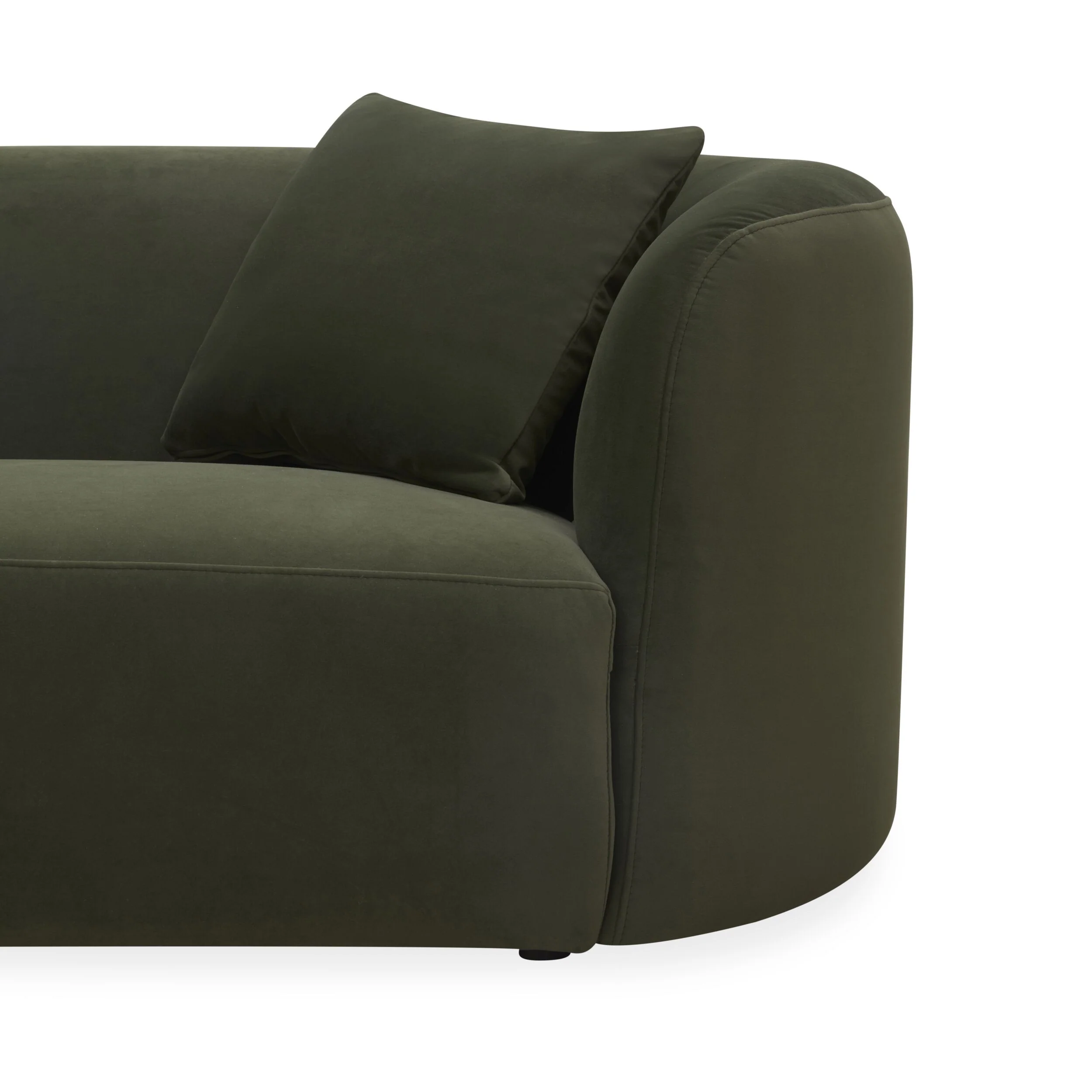 Wylder 4 Seater Curved Sofa Velvet Eucalyptus - Image 9