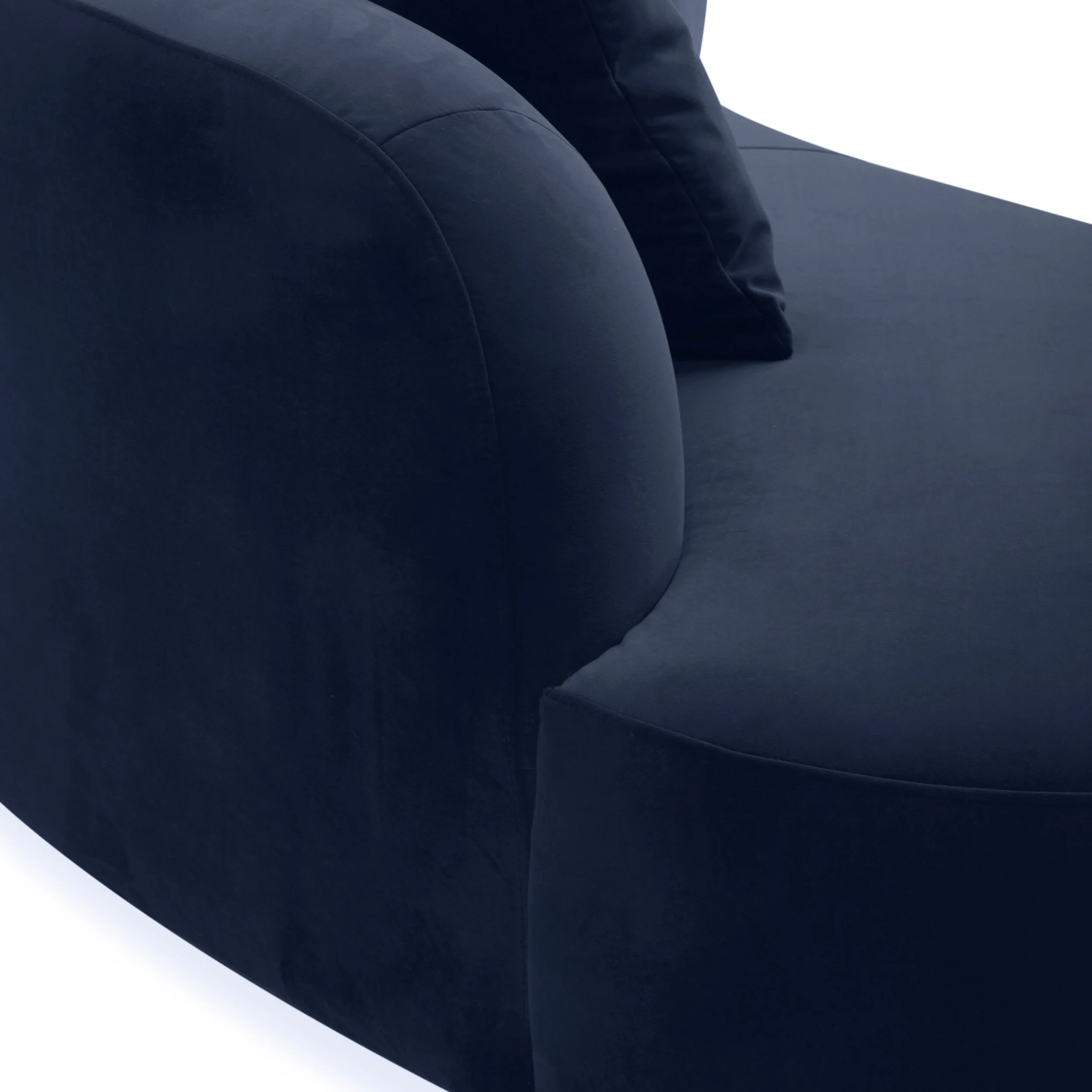 Wylder 4 Seater Curved Sofa Velvet Indigo - Image 11