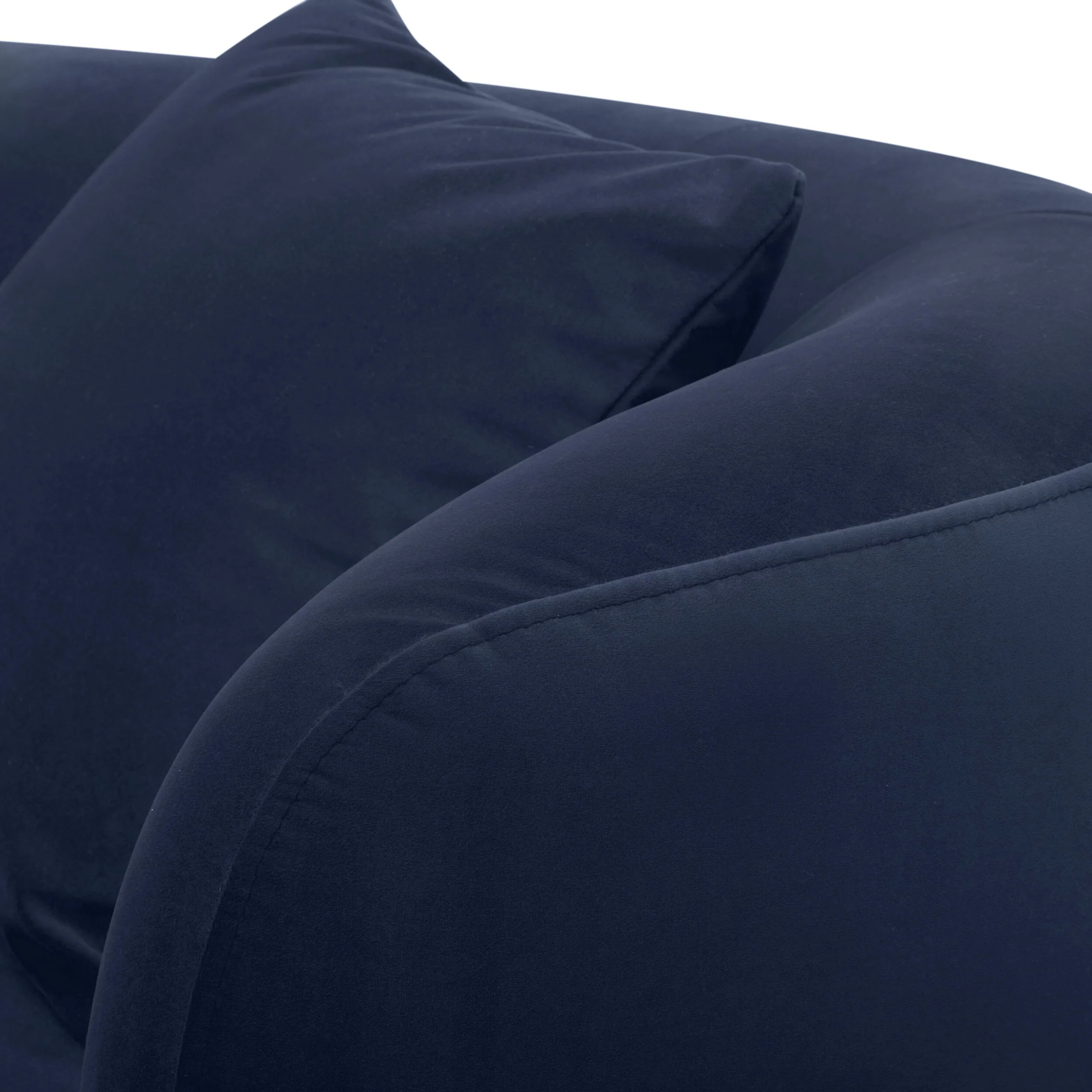 Wylder 4 Seater Curved Sofa Velvet Indigo - Image 7