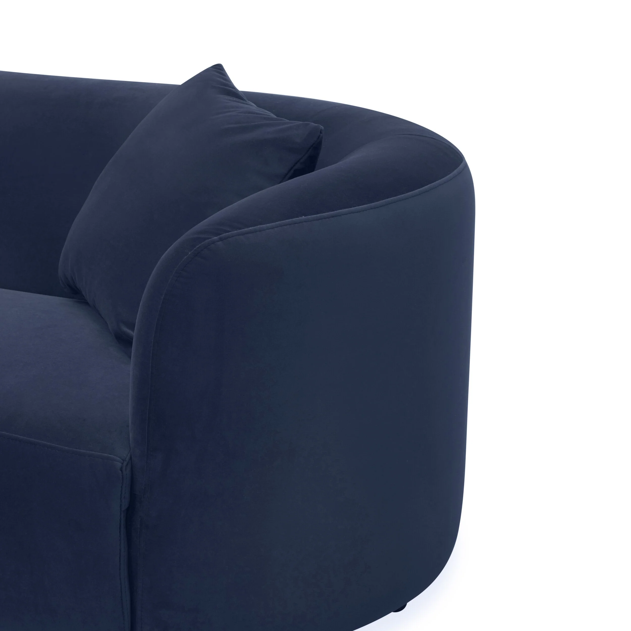 Wylder 4 Seater Curved Sofa Velvet Indigo - Image 8