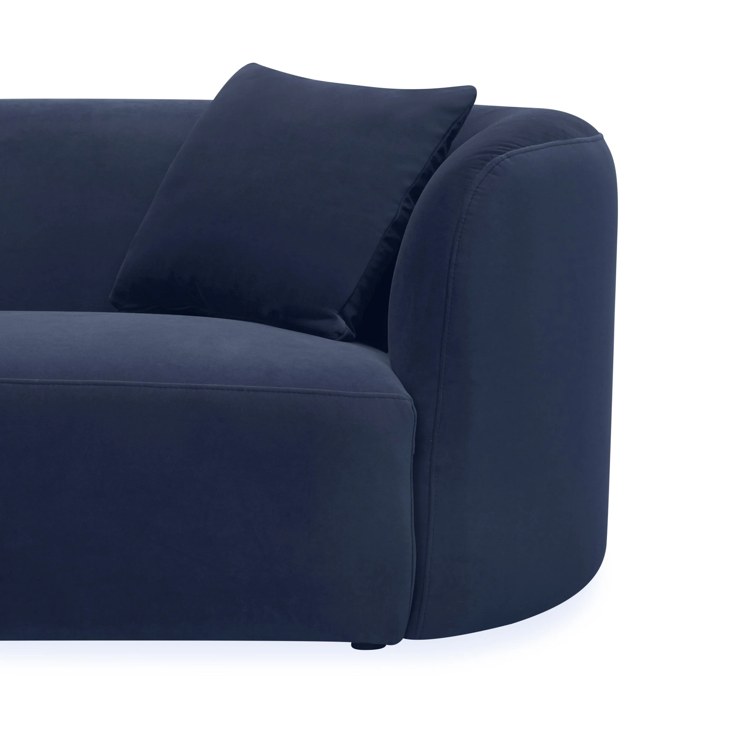Wylder 4 Seater Curved Sofa Velvet Indigo - Image 9