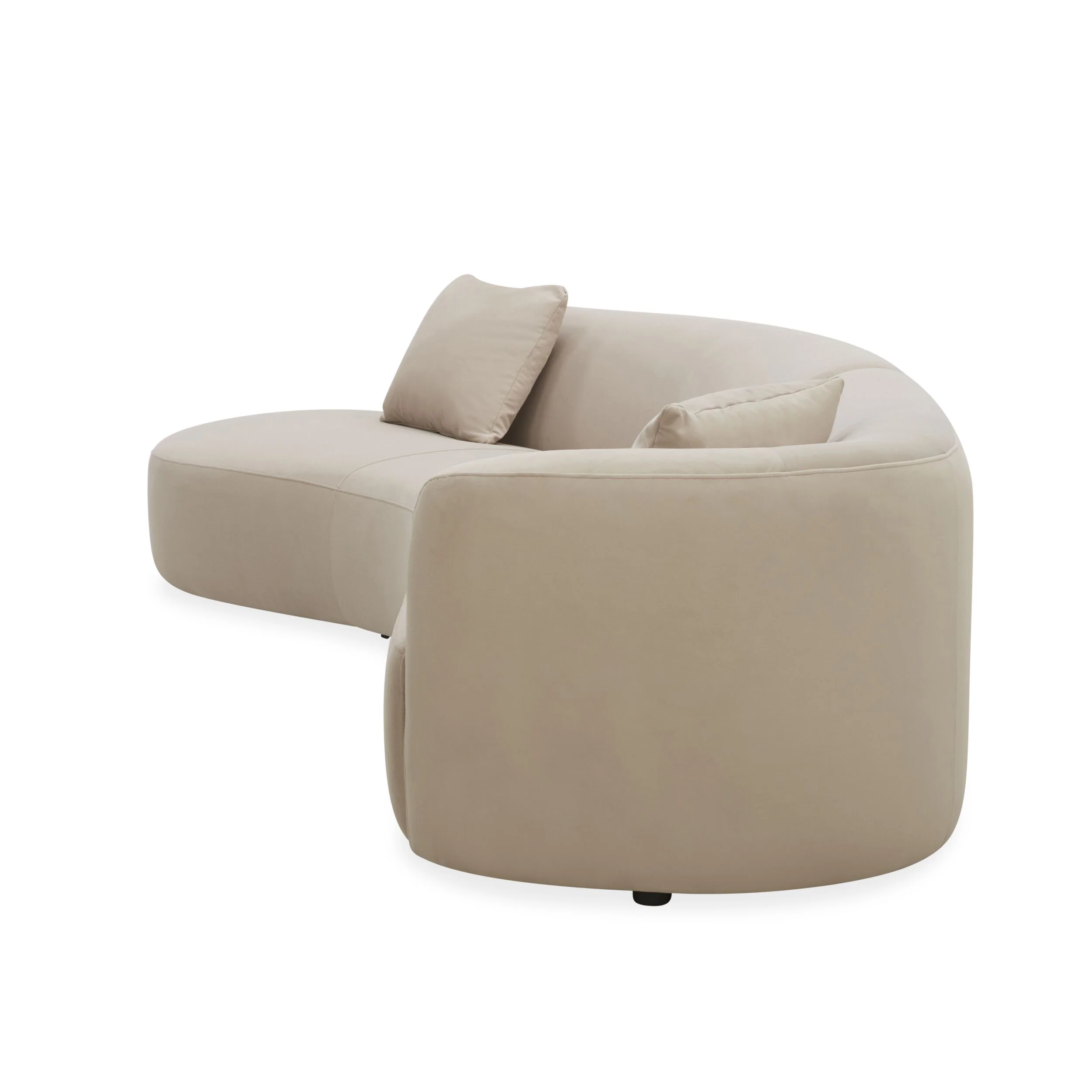 Wylder 4 Seater Curved Sofa Velvet Taupe - Image 12