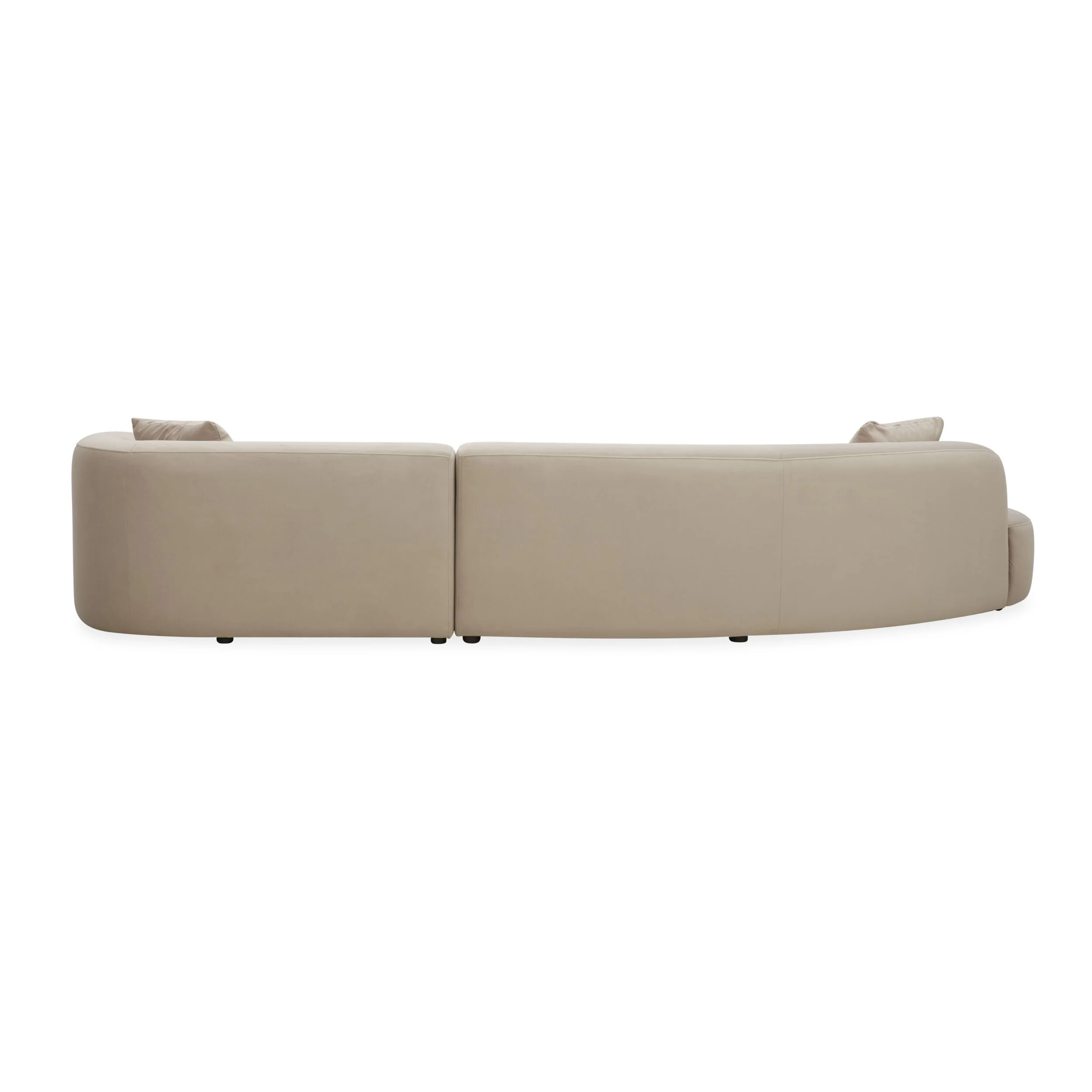 Wylder 4 Seater Curved Sofa Velvet Taupe - Image 13