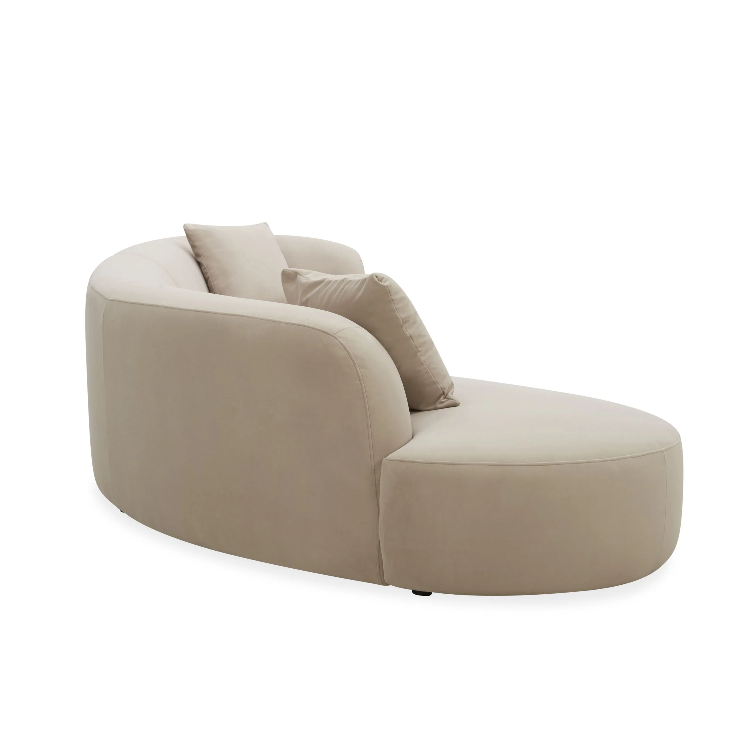 Wylder 4 Seater Curved Sofa Velvet Taupe - Image 14