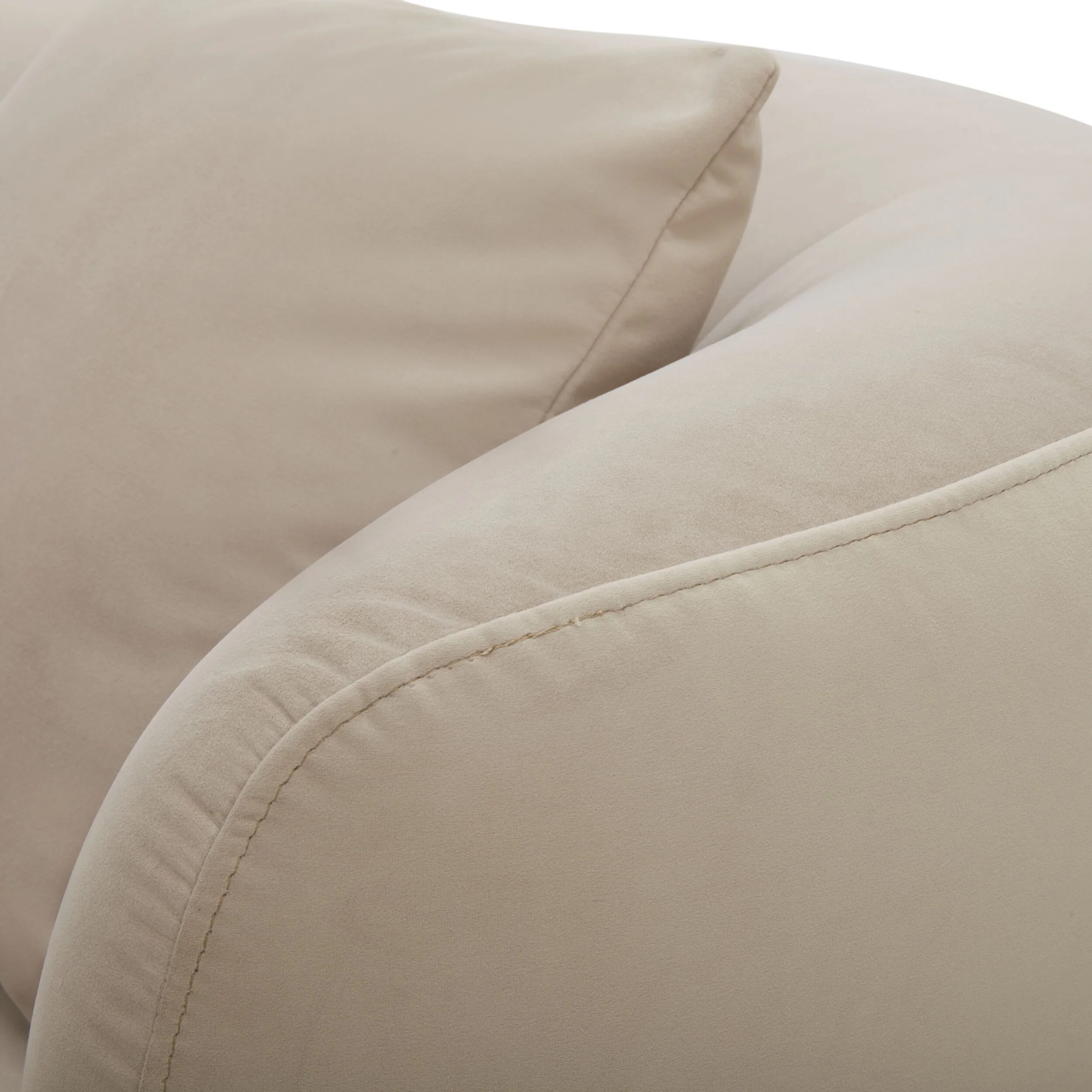 Wylder 4 Seater Curved Sofa Velvet Taupe - Image 7