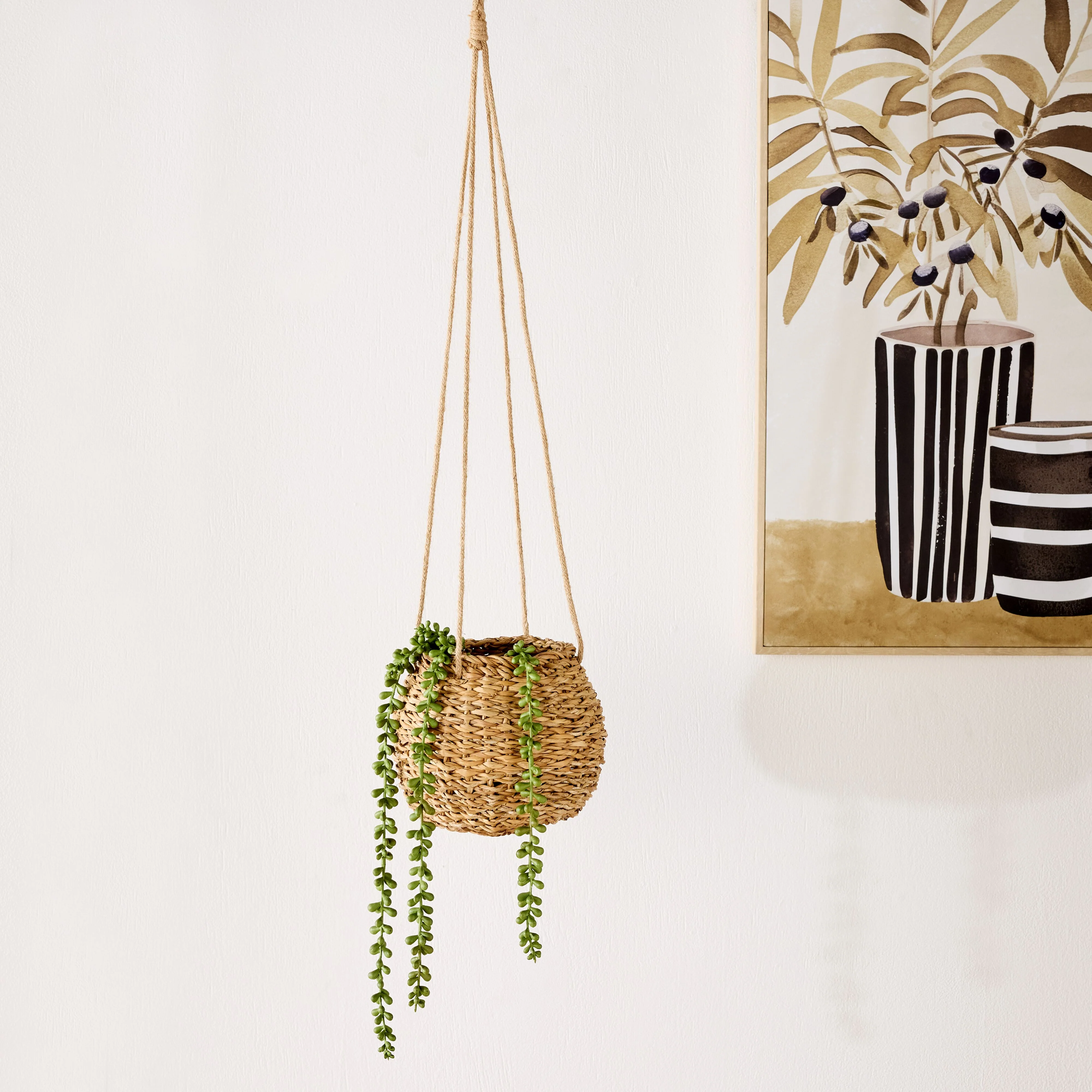 Zadie Hanging Woven Basket Medium - Image 5