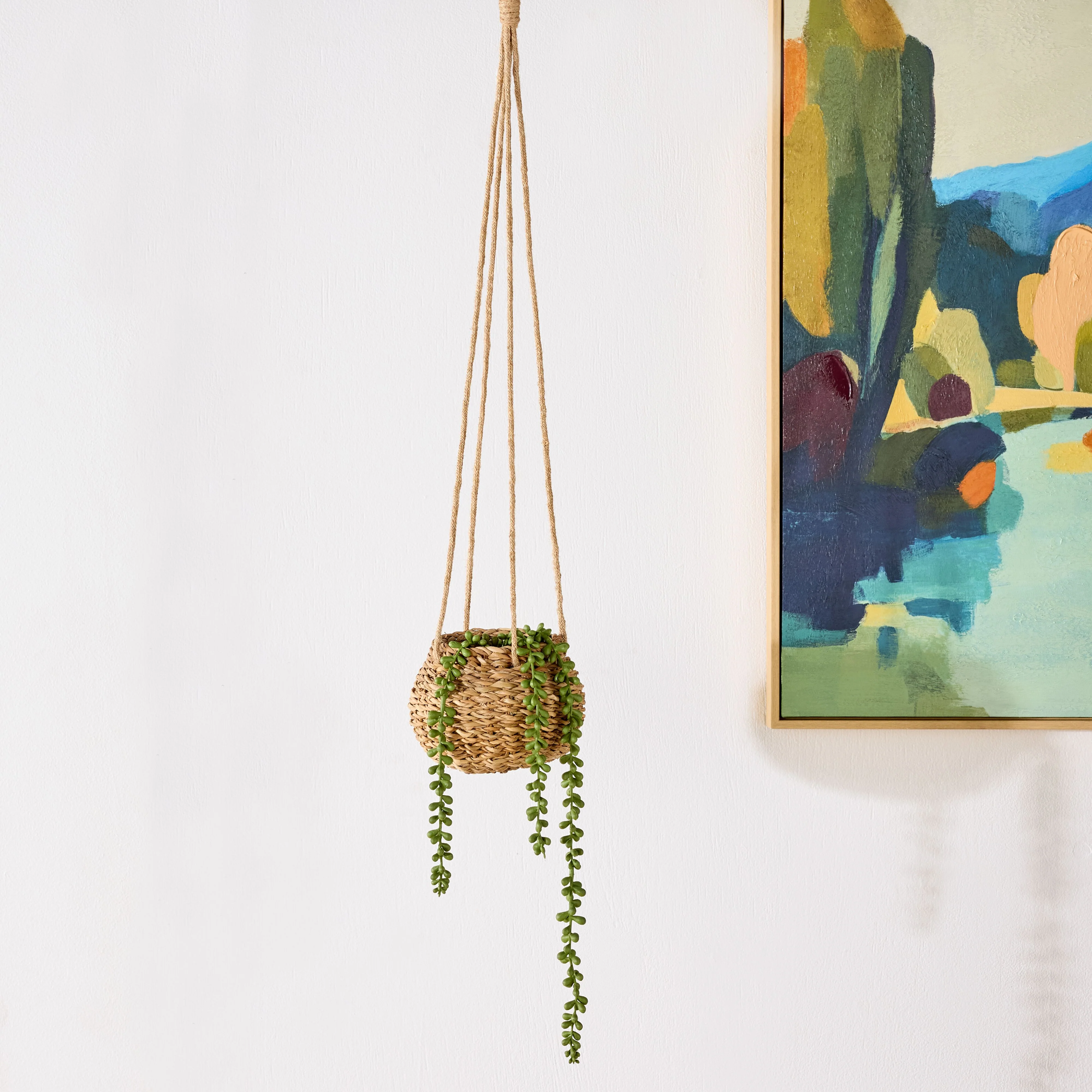 Zadie Hanging Woven Basket Small - Image 5