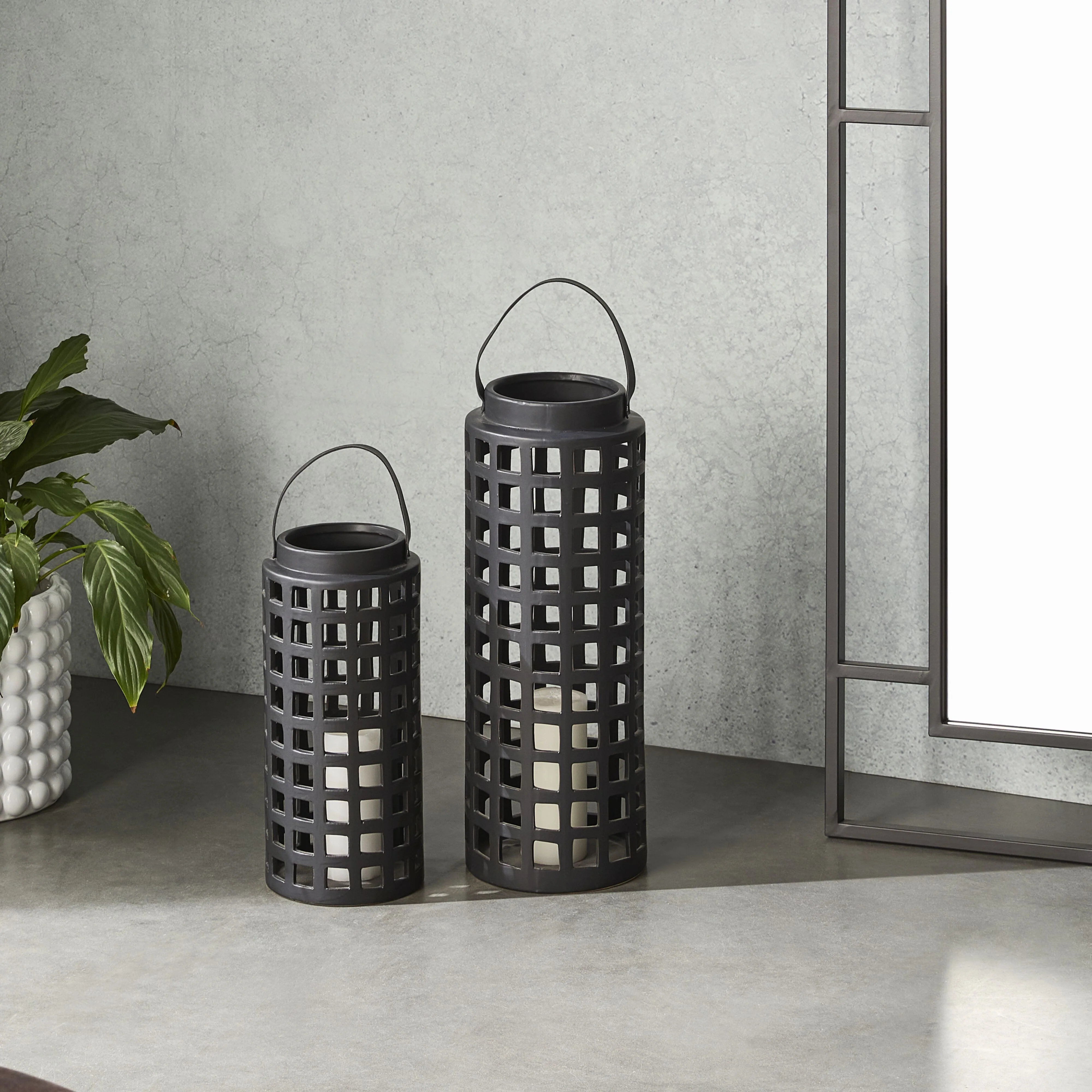 Zari Large Ceramic Lantern - Image 5