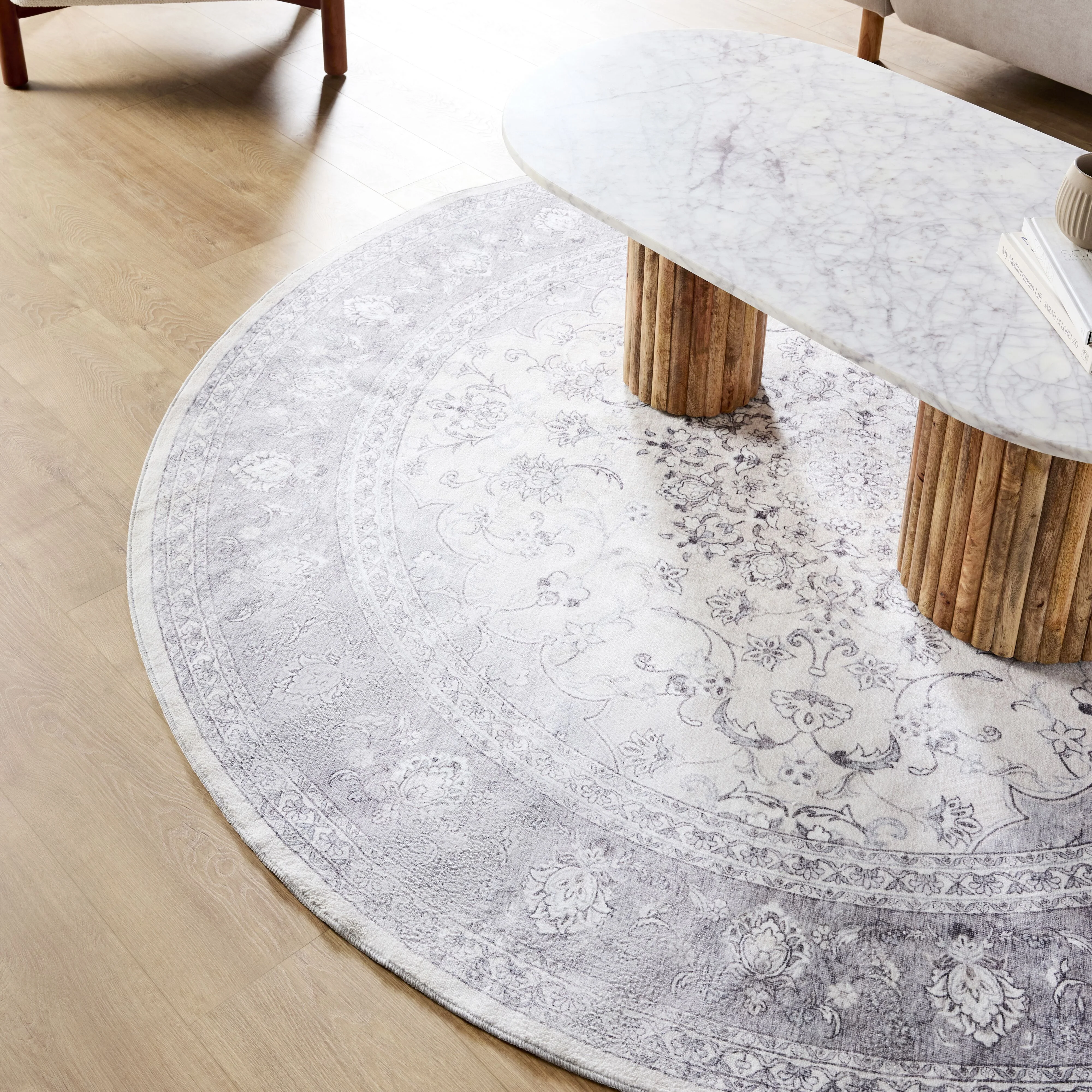 Ziba Round Washable Rug 200cm - Image 5